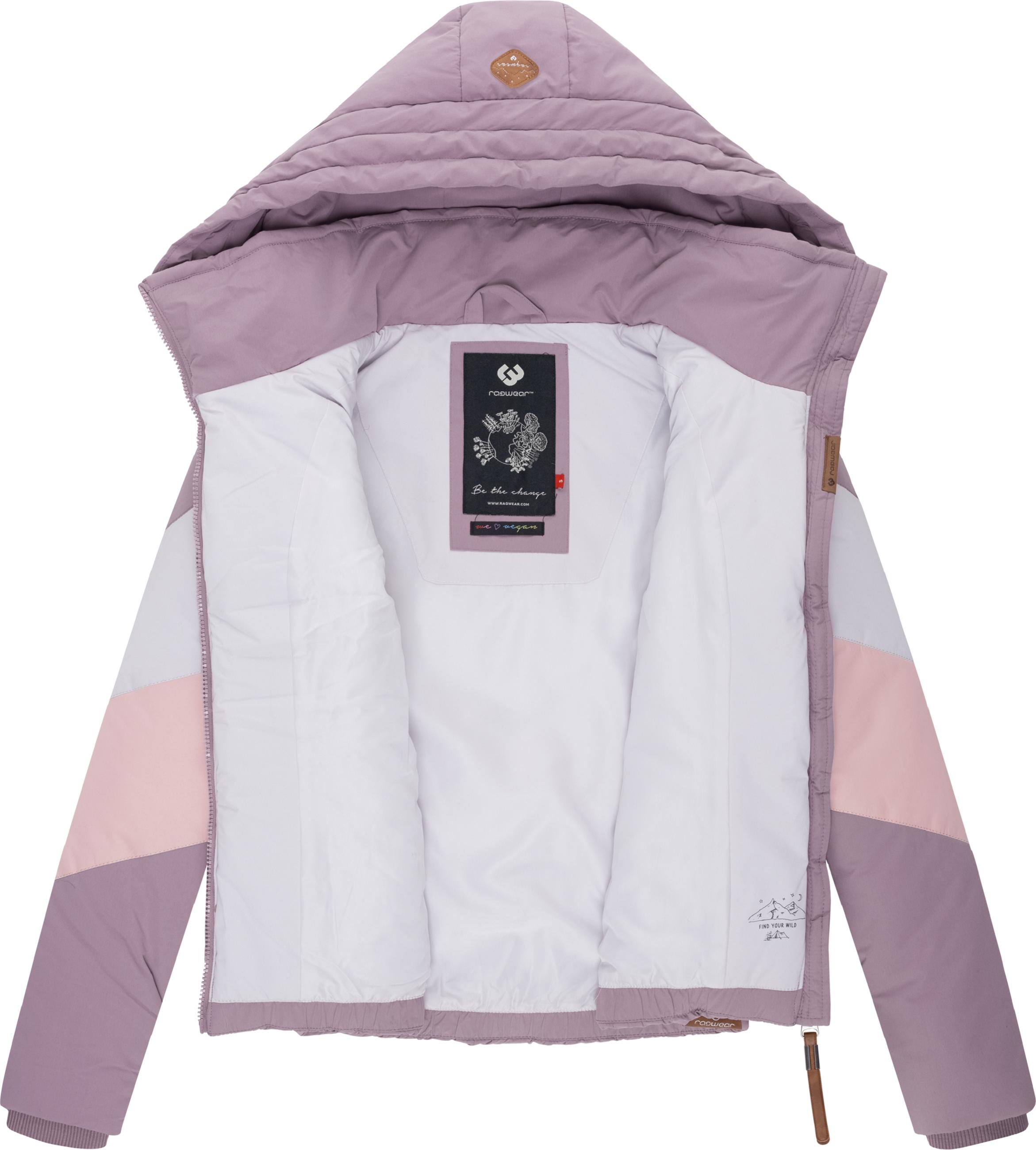 Winter Steppjacke Multicolor mit Kapuze "Novva Block" Lavender22