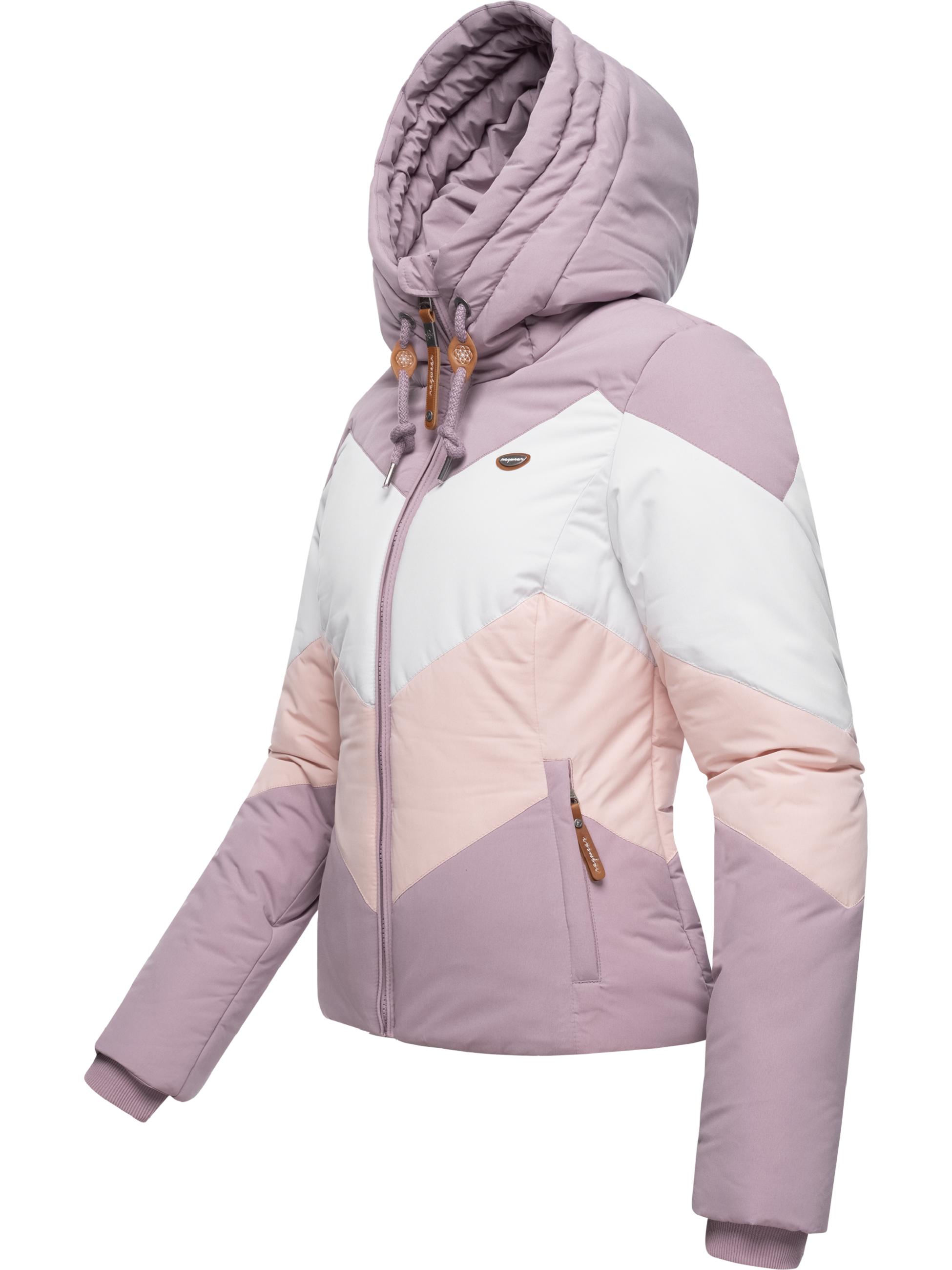 Winter Steppjacke Multicolor mit Kapuze "Novva Block" Lavender