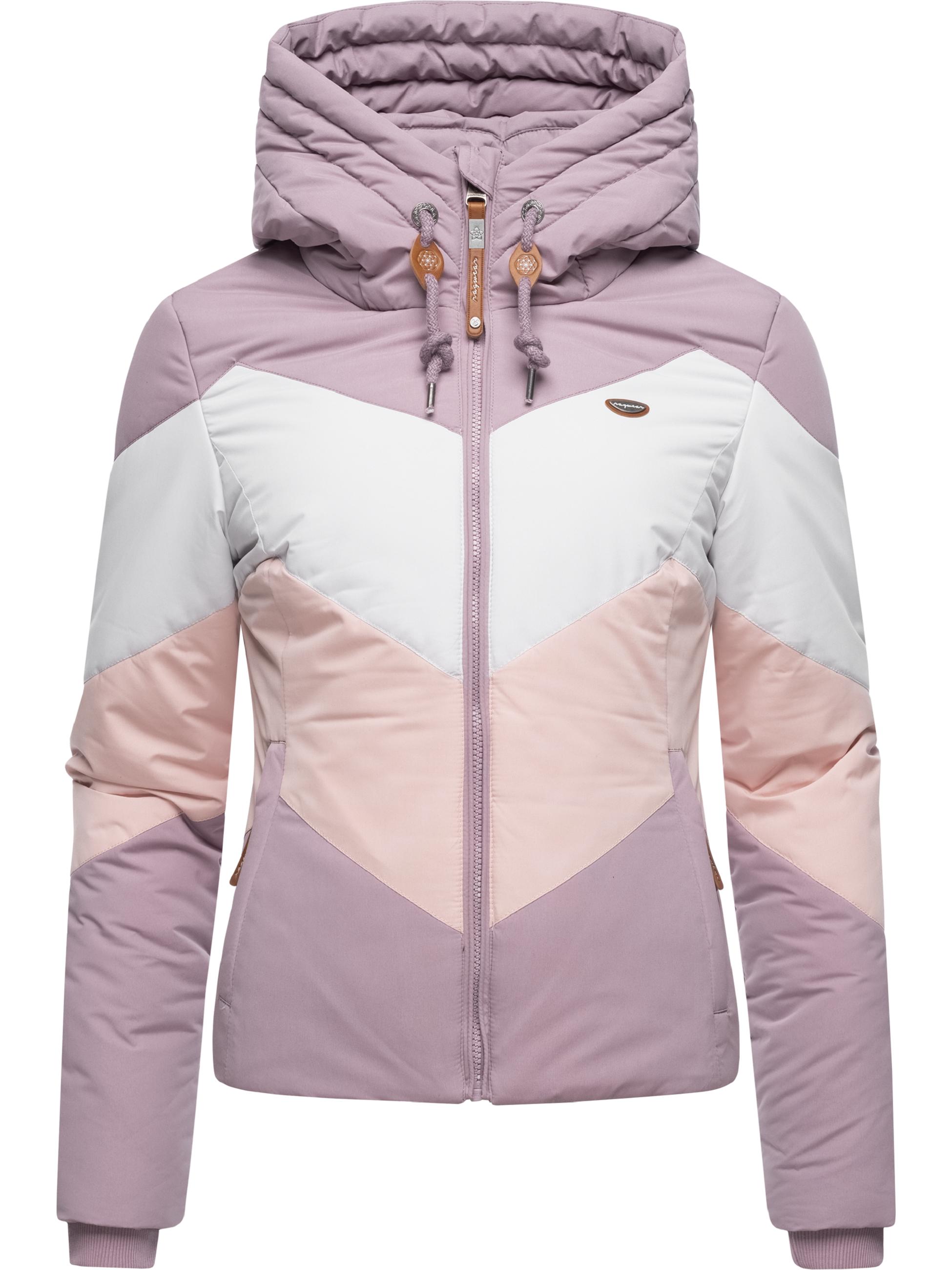 Winter Steppjacke Multicolor mit Kapuze "Novva Block" Lavender