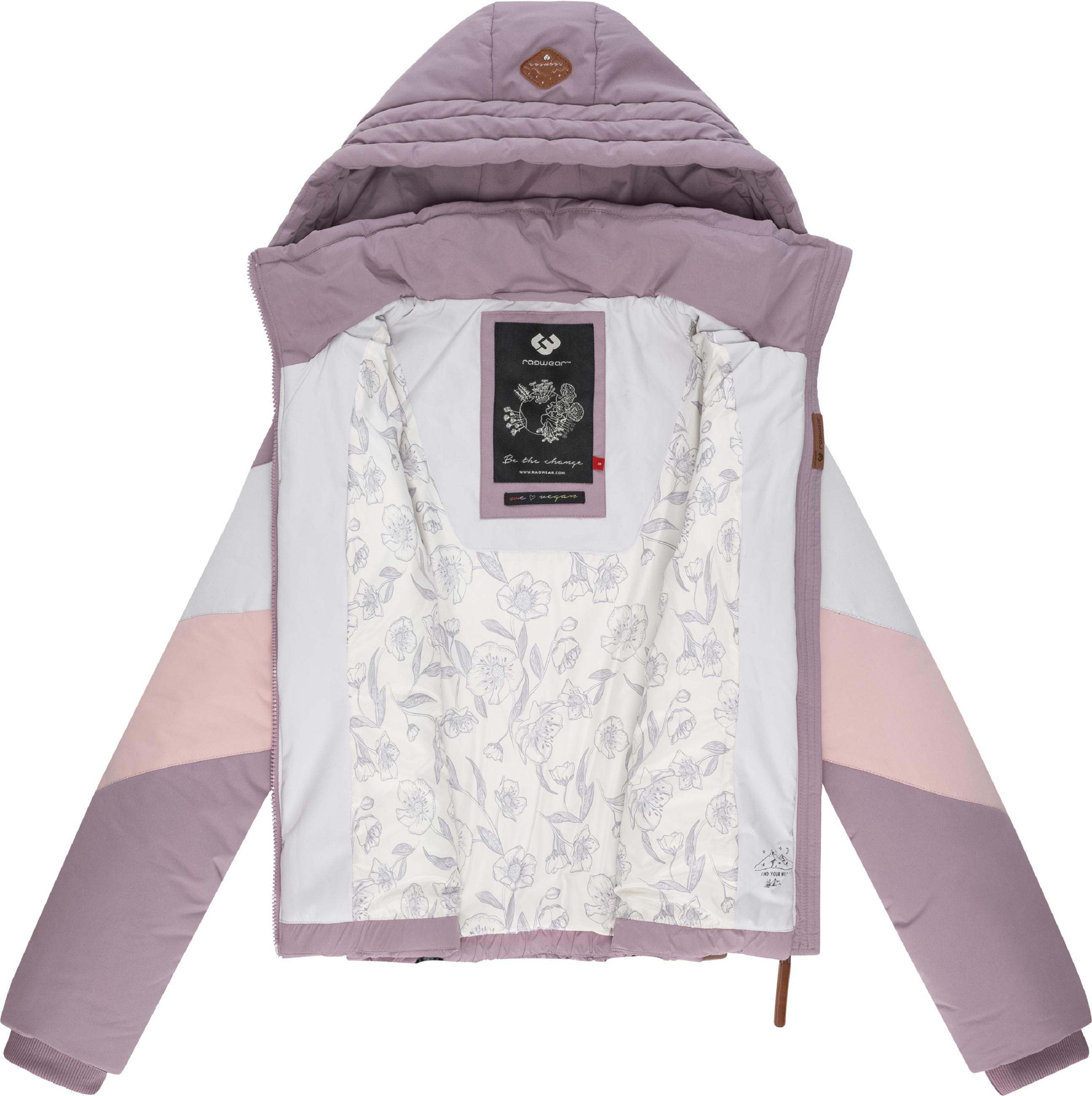 Winter Steppjacke Multicolor mit Kapuze "Novva Block" Lavender