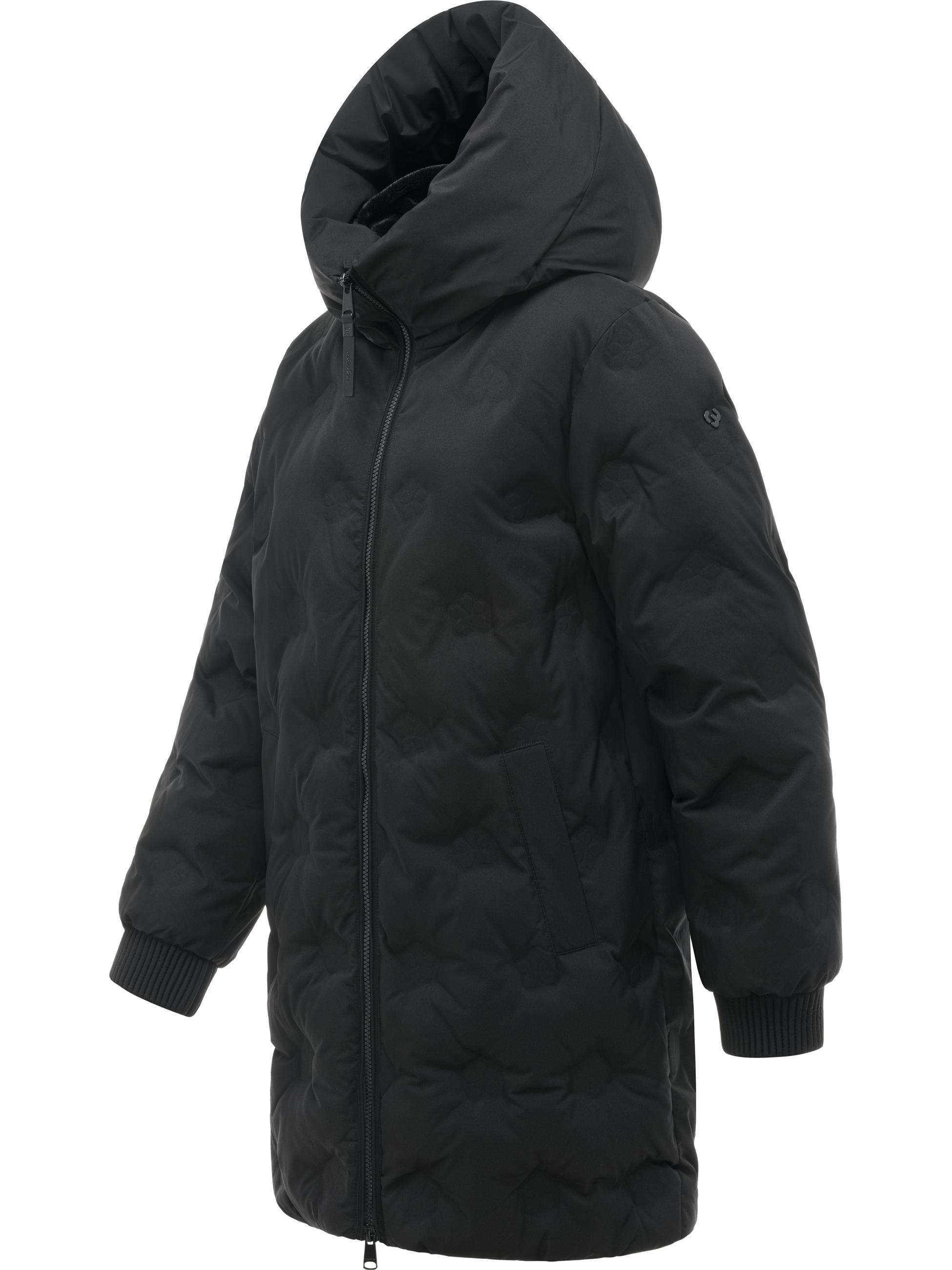 Winter Kurzmantel "Noxie Embossed Y" Black