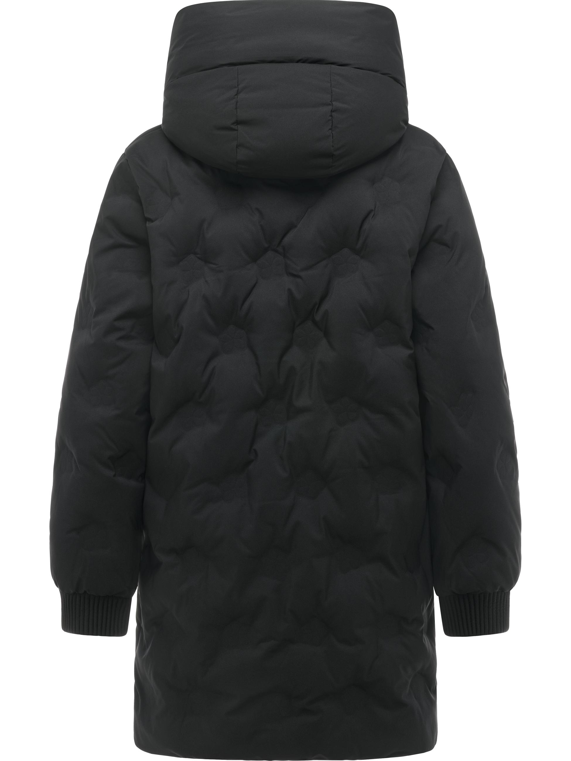 Winter Kurzmantel "Noxie Embossed Y" Black
