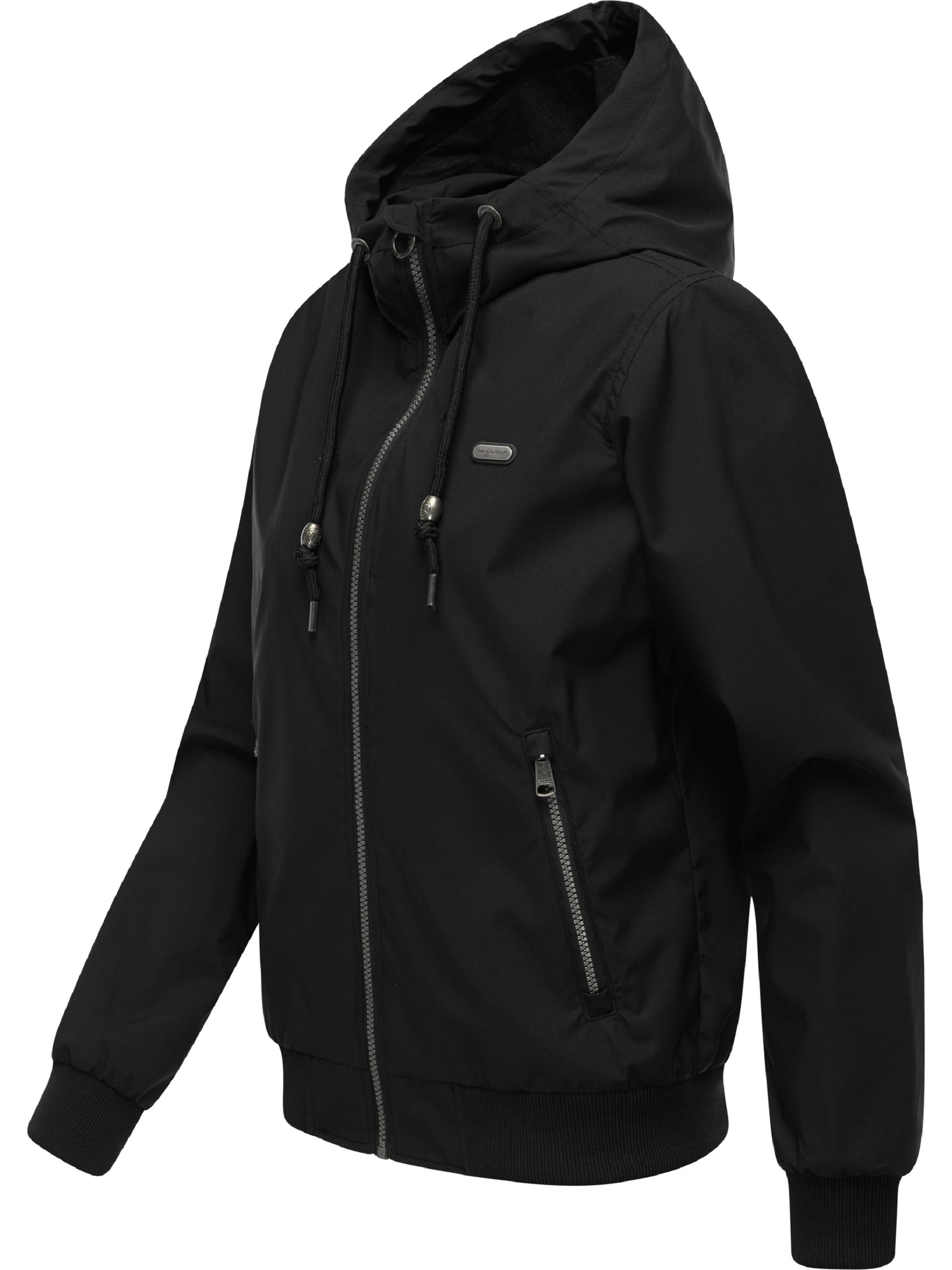Lässige Übergangsjacke mit Kapuze "Nuggeta Summer YOUMODO" Black