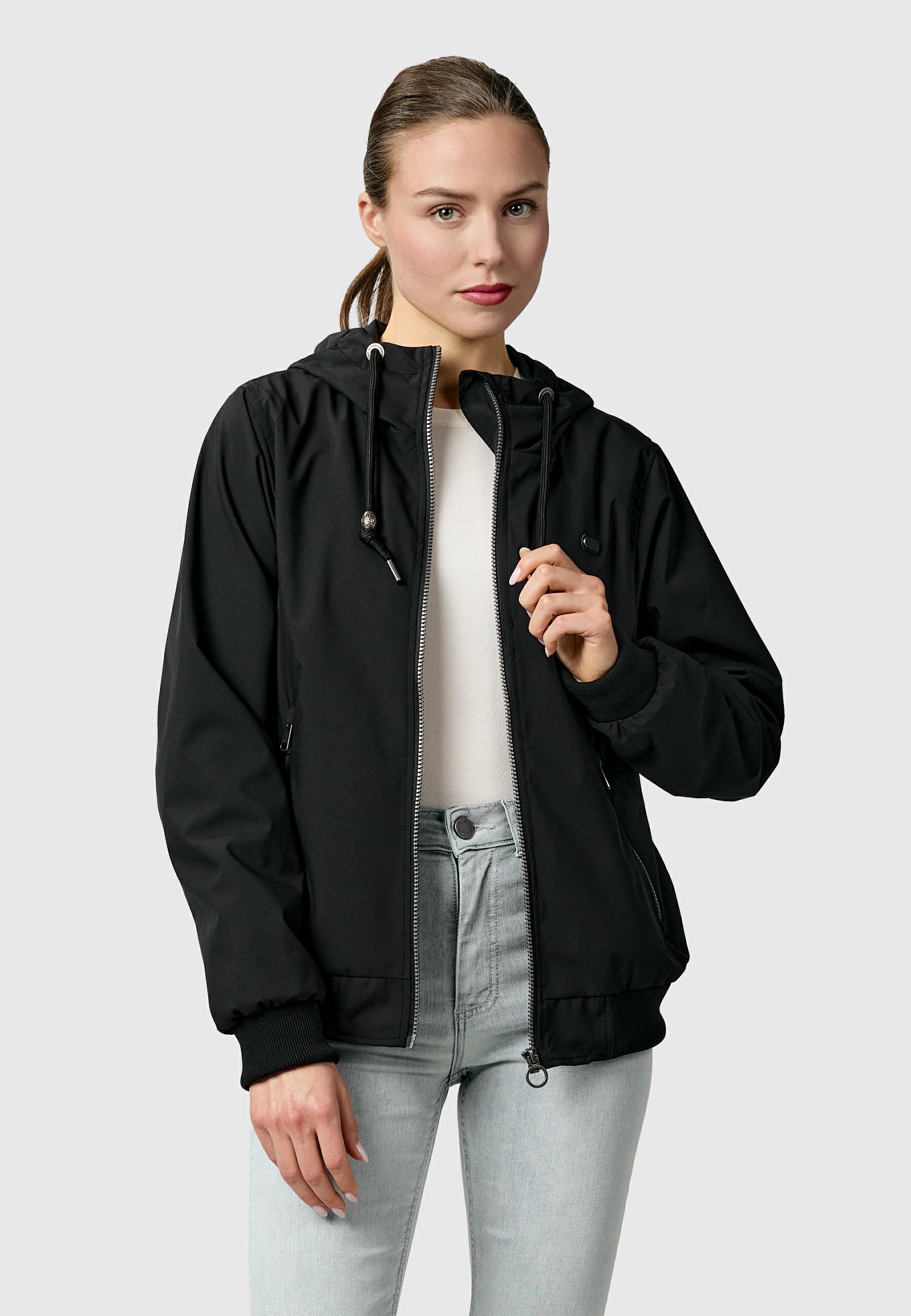 Lässige Übergangsjacke mit Kapuze "Nuggeta Summer YOUMODO" Black