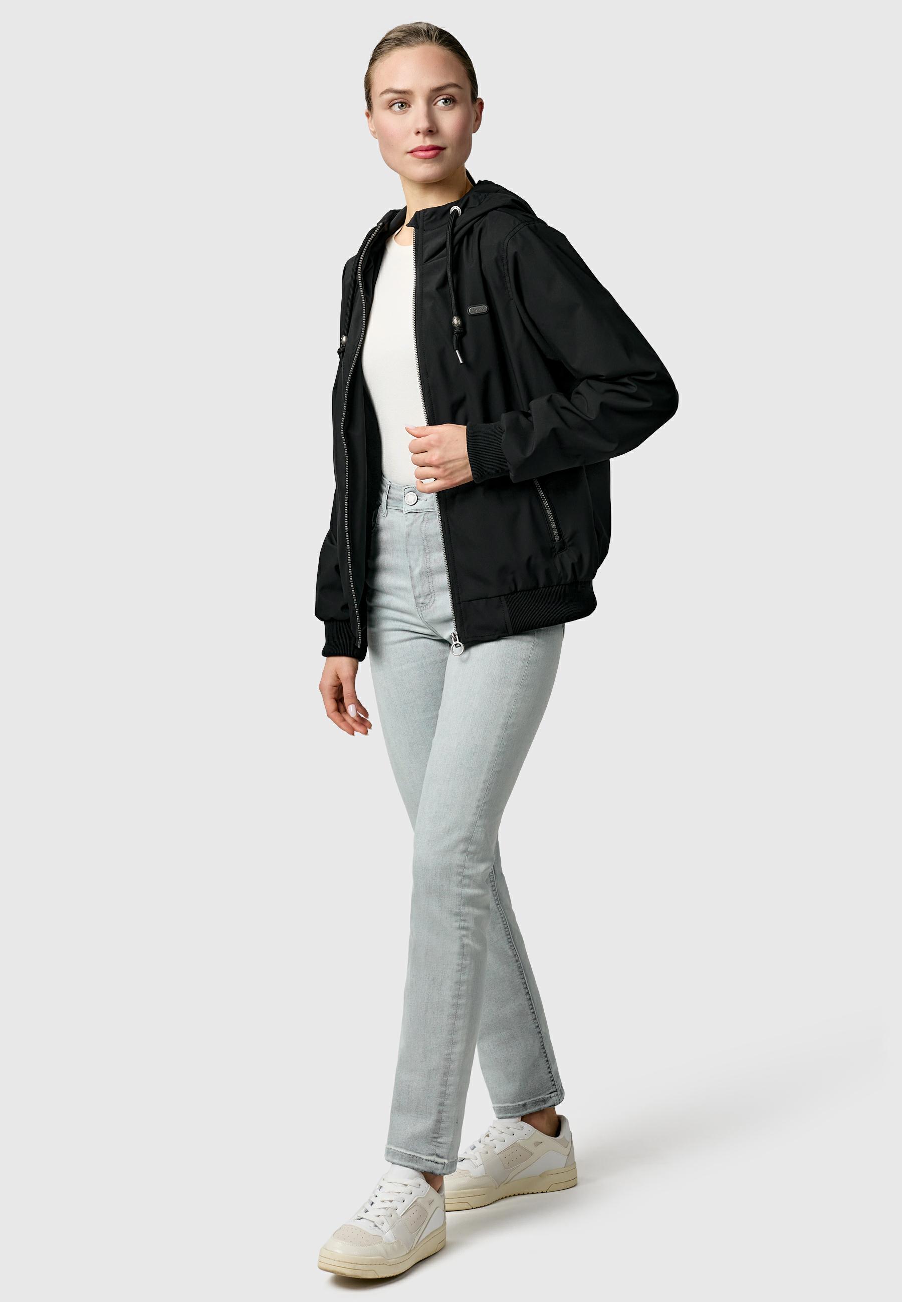 Lässige Übergangsjacke mit Kapuze "Nuggeta Summer YOUMODO" Black