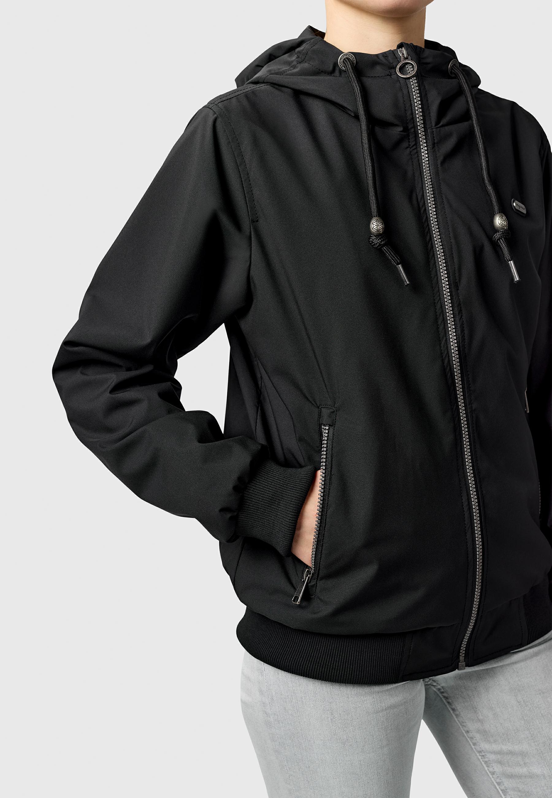 Lässige Übergangsjacke mit Kapuze "Nuggeta Summer YOUMODO" Black