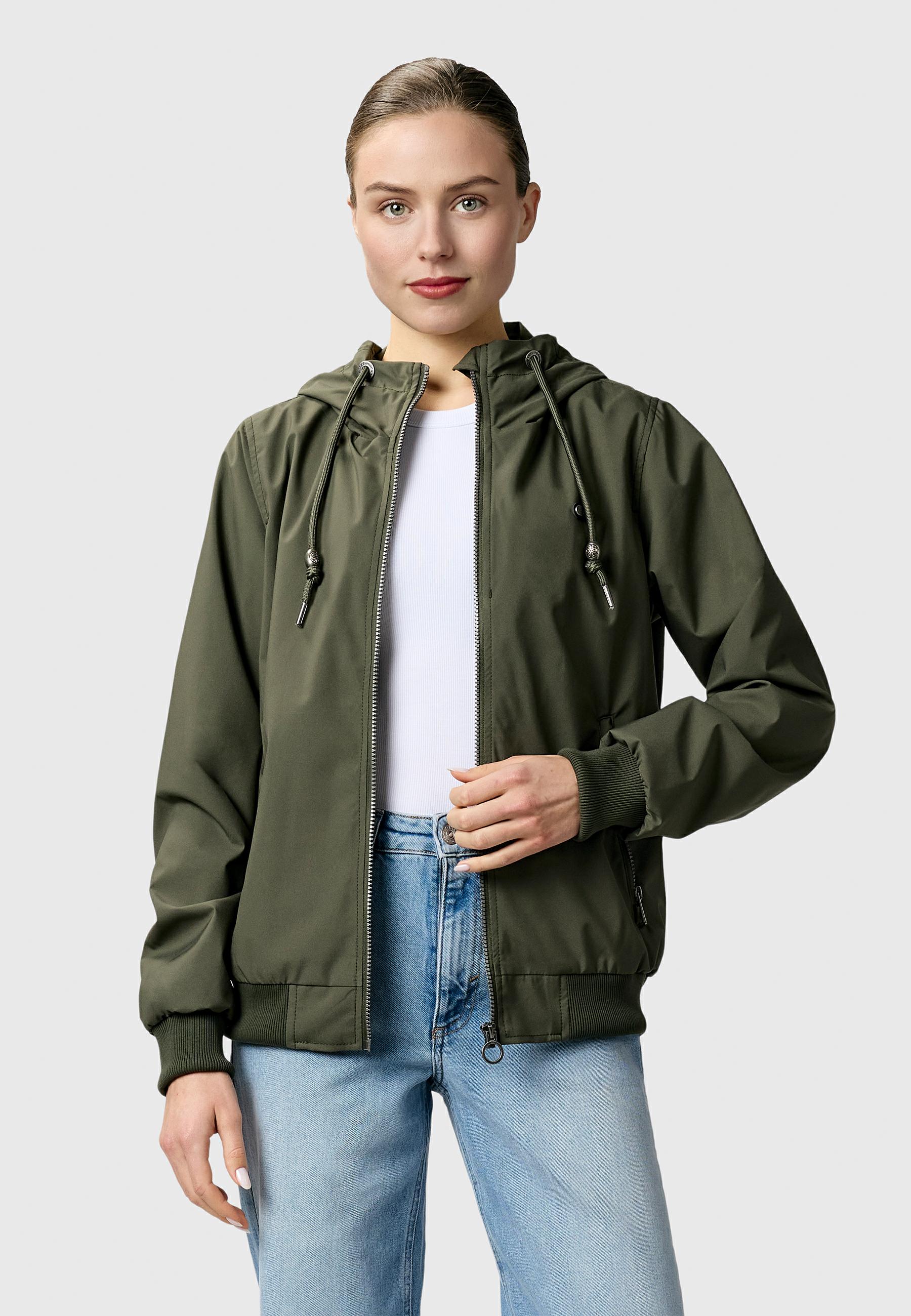 Lässige Übergangsjacke mit Kapuze "Nuggeta Summer YOUMODO" Dark Olive