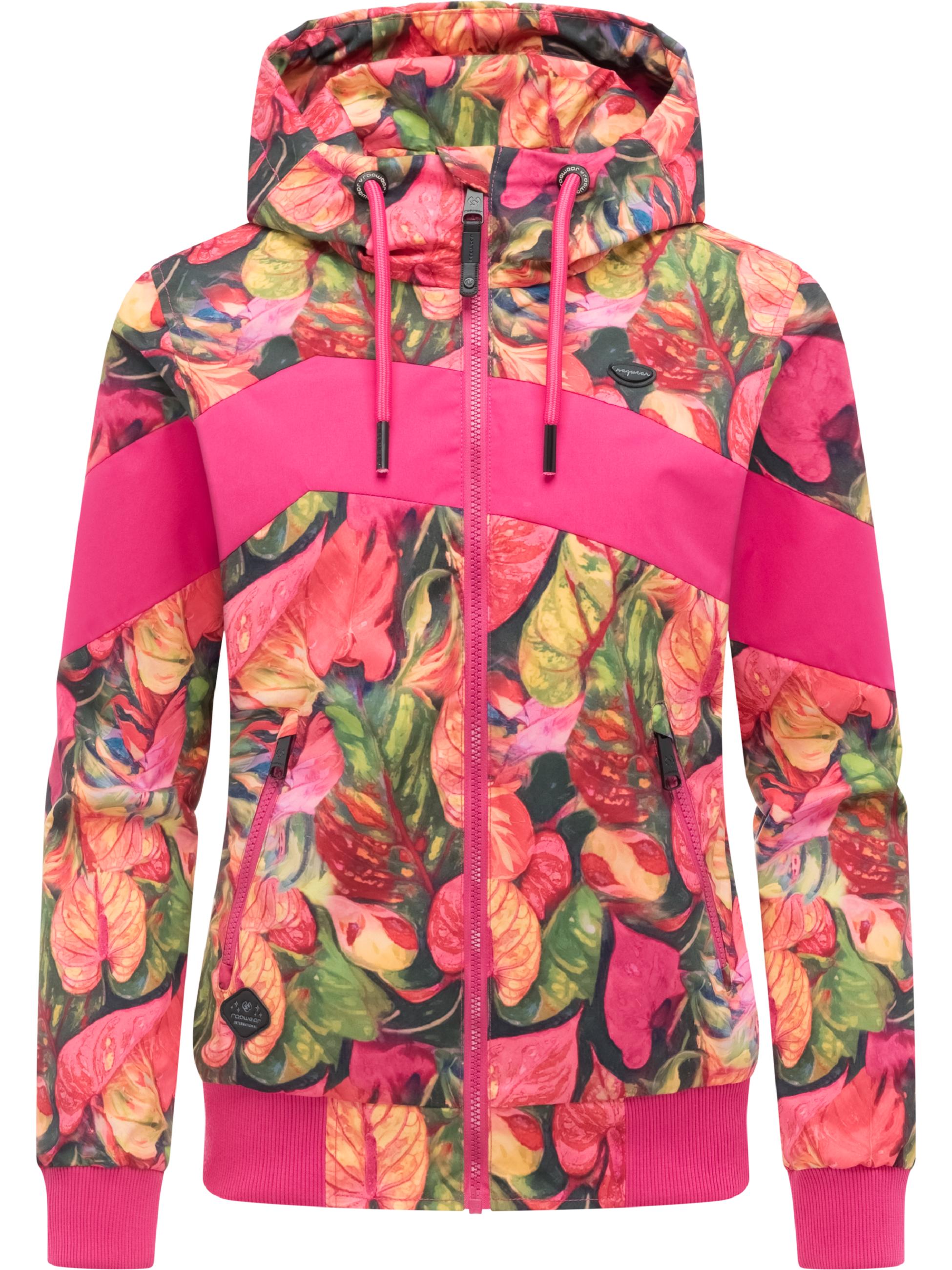 Leichte wasserdichte Übergangsjacke mit Alloverprint "Nuggie Block Flower" Multi Combo26