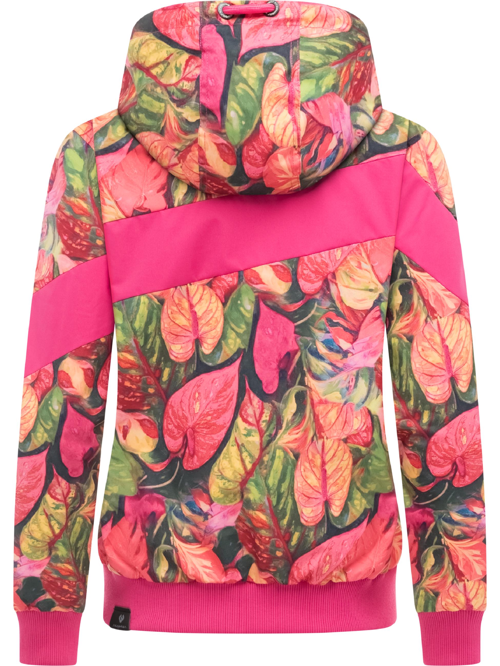 Leichte wasserdichte Übergangsjacke mit Alloverprint "Nuggie Block Flower" Multi Combo26