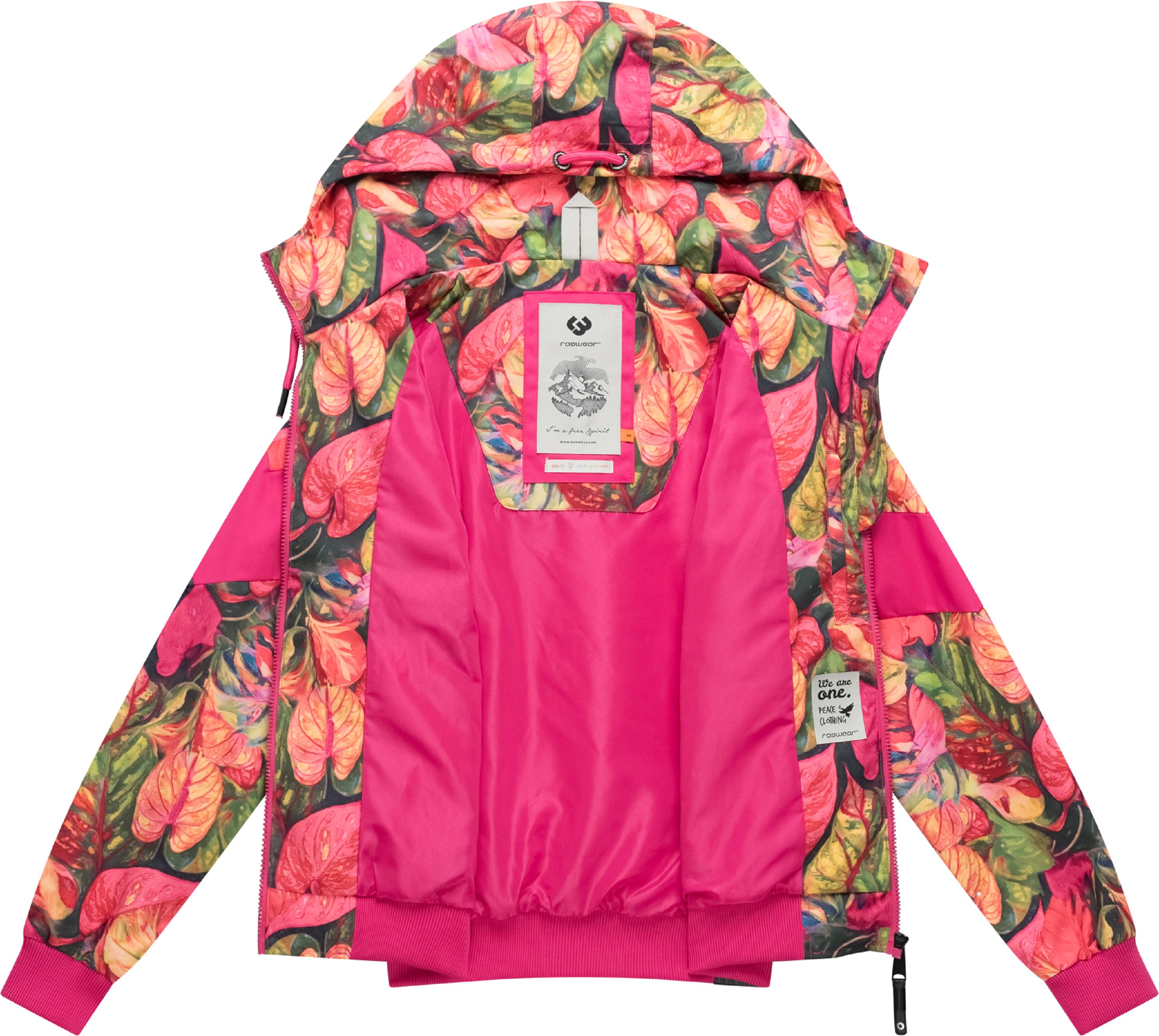 Leichte wasserdichte Übergangsjacke mit Alloverprint "Nuggie Block Flower" Multi Combo26