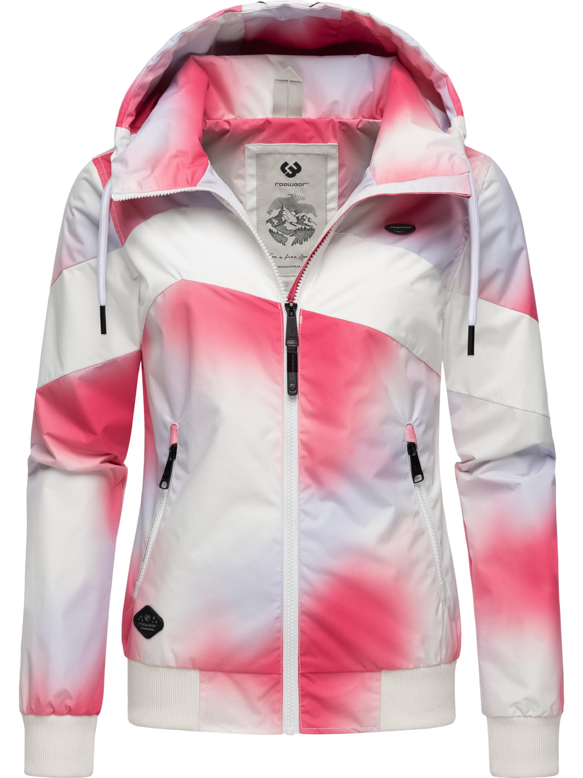 Leichte Übergangsjacke mit Kapuze "Nuggie Block Ombre Intl." Magenta24