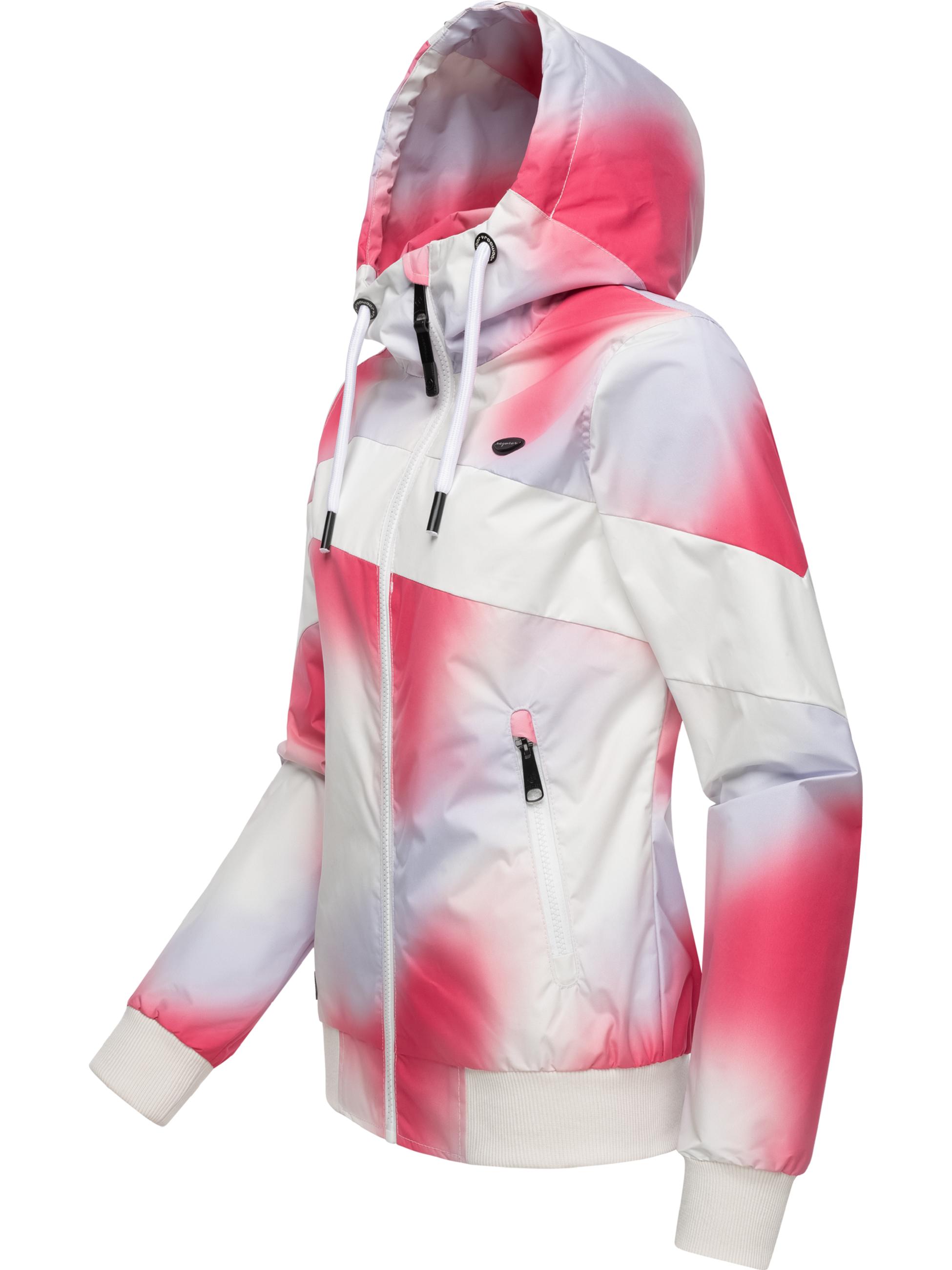 Leichte Übergangsjacke mit Kapuze "Nuggie Block Ombre Intl." Magenta24