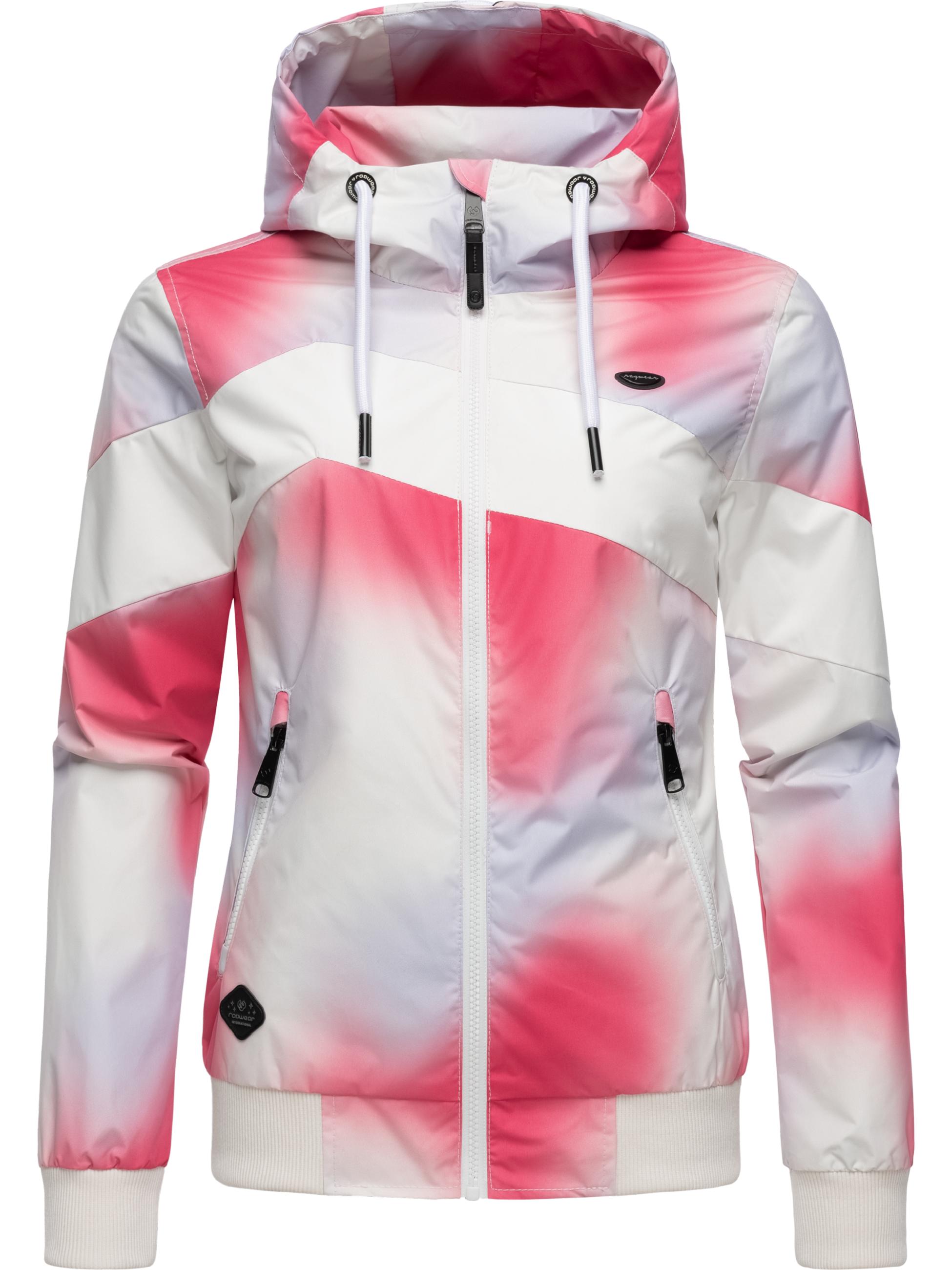 Leichte Übergangsjacke mit Kapuze "Nuggie Block Ombre Intl." Magenta24