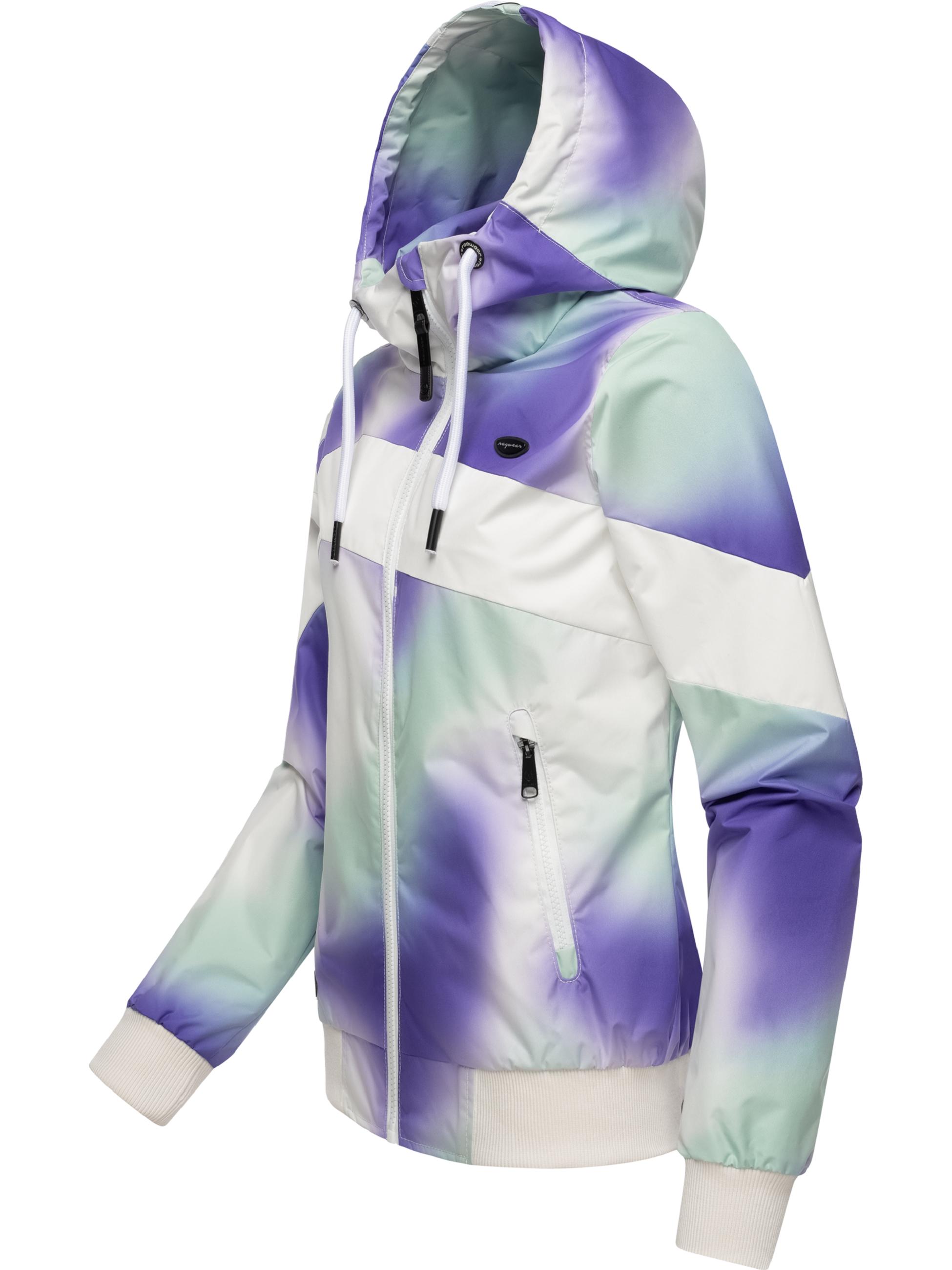 Leichte Übergangsjacke mit Kapuze "Nuggie Block Ombre Intl." Web Blue24