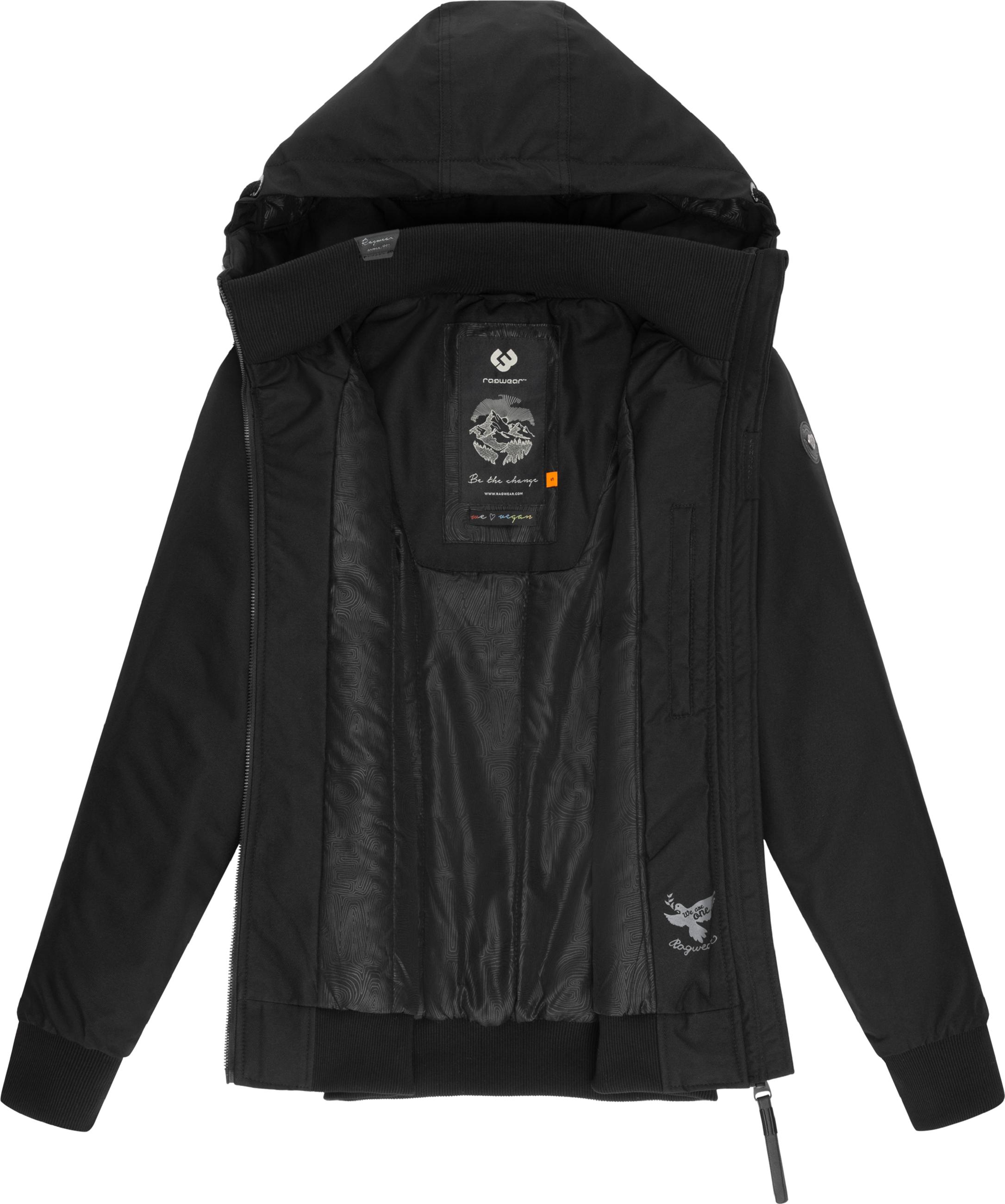 Winterjacke mit Kapuze "Nuggie Melange" Black