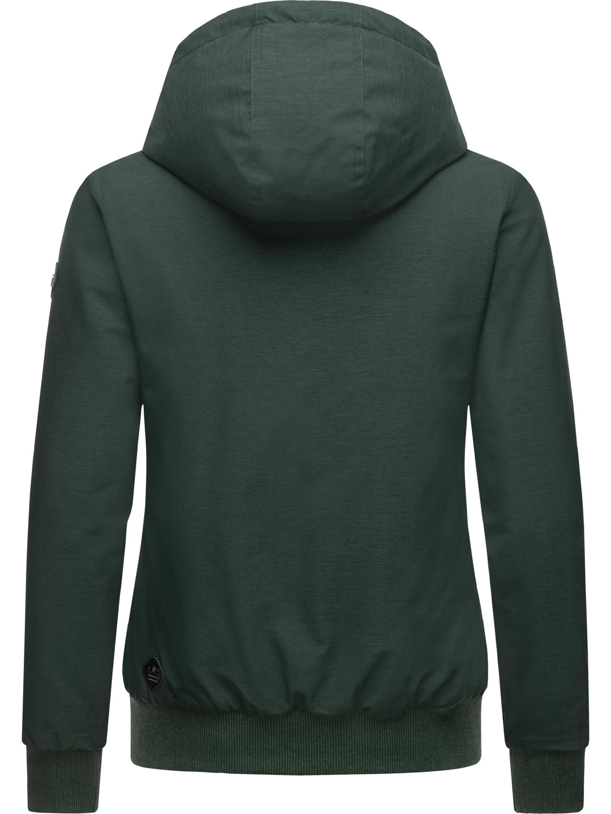 wasserdichte Winterjacke mit Kapuze "Nuggie Melange" Dark Green