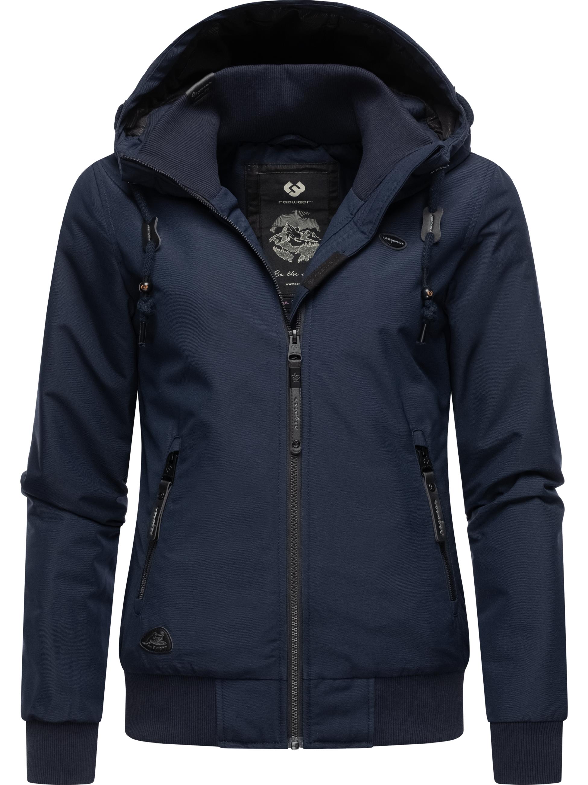 Winterjacke mit Kapuze "Nuggie Melange" Navy