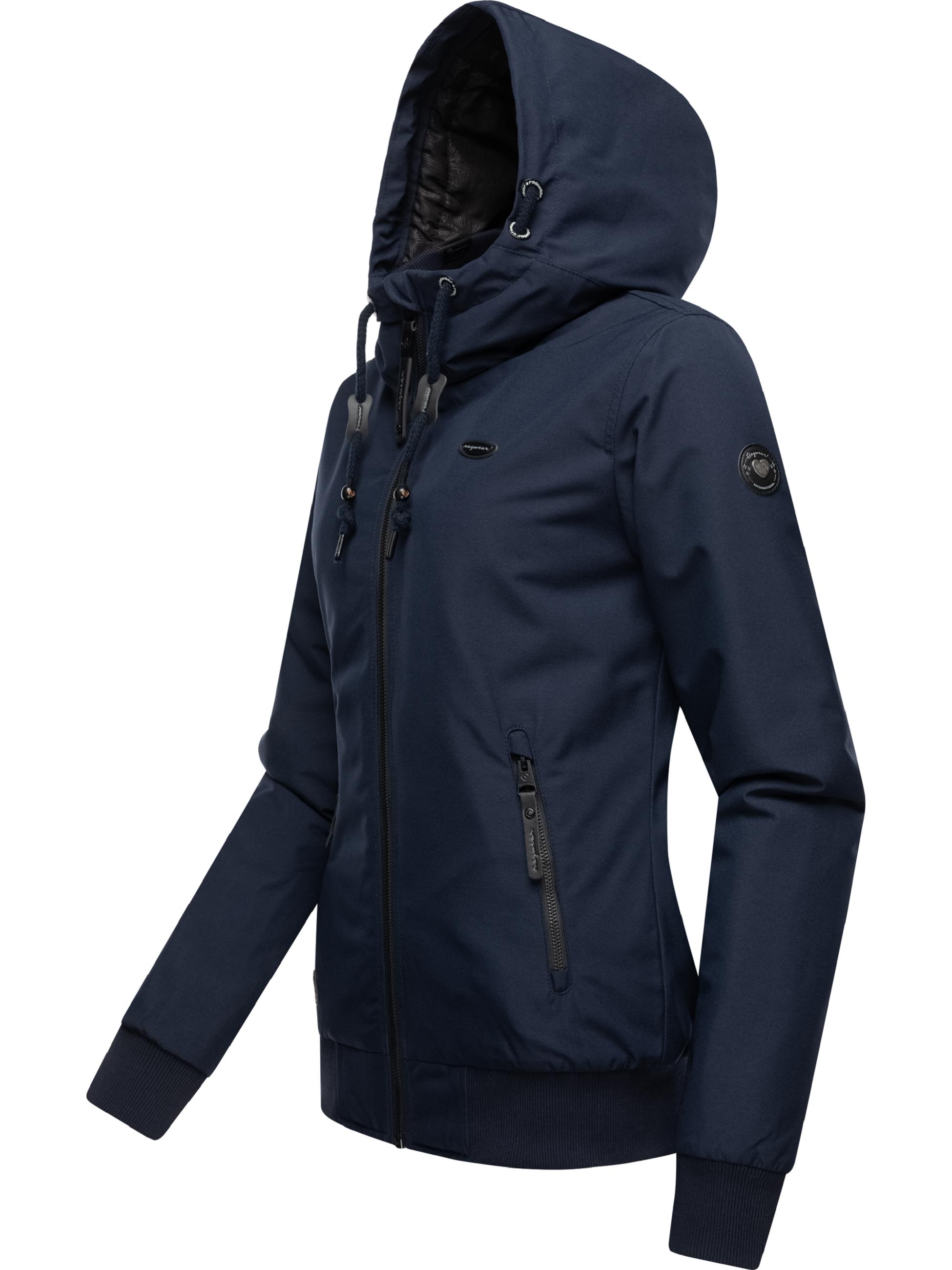 Winterjacke mit Kapuze "Nuggie Melange" Navy