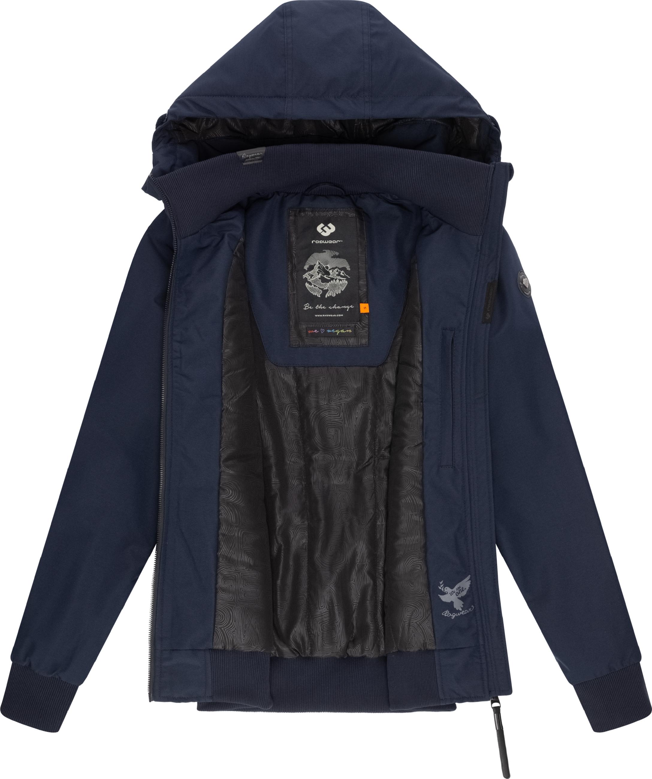 Winterjacke mit Kapuze "Nuggie Melange" Navy