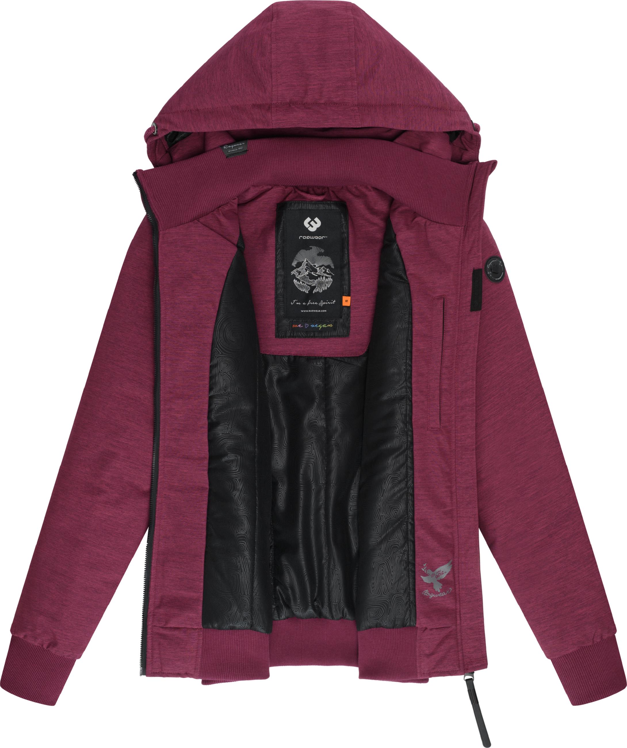 Wasserdichte Winterjacke mit Kapuze "Nuggie Melange" Wine25