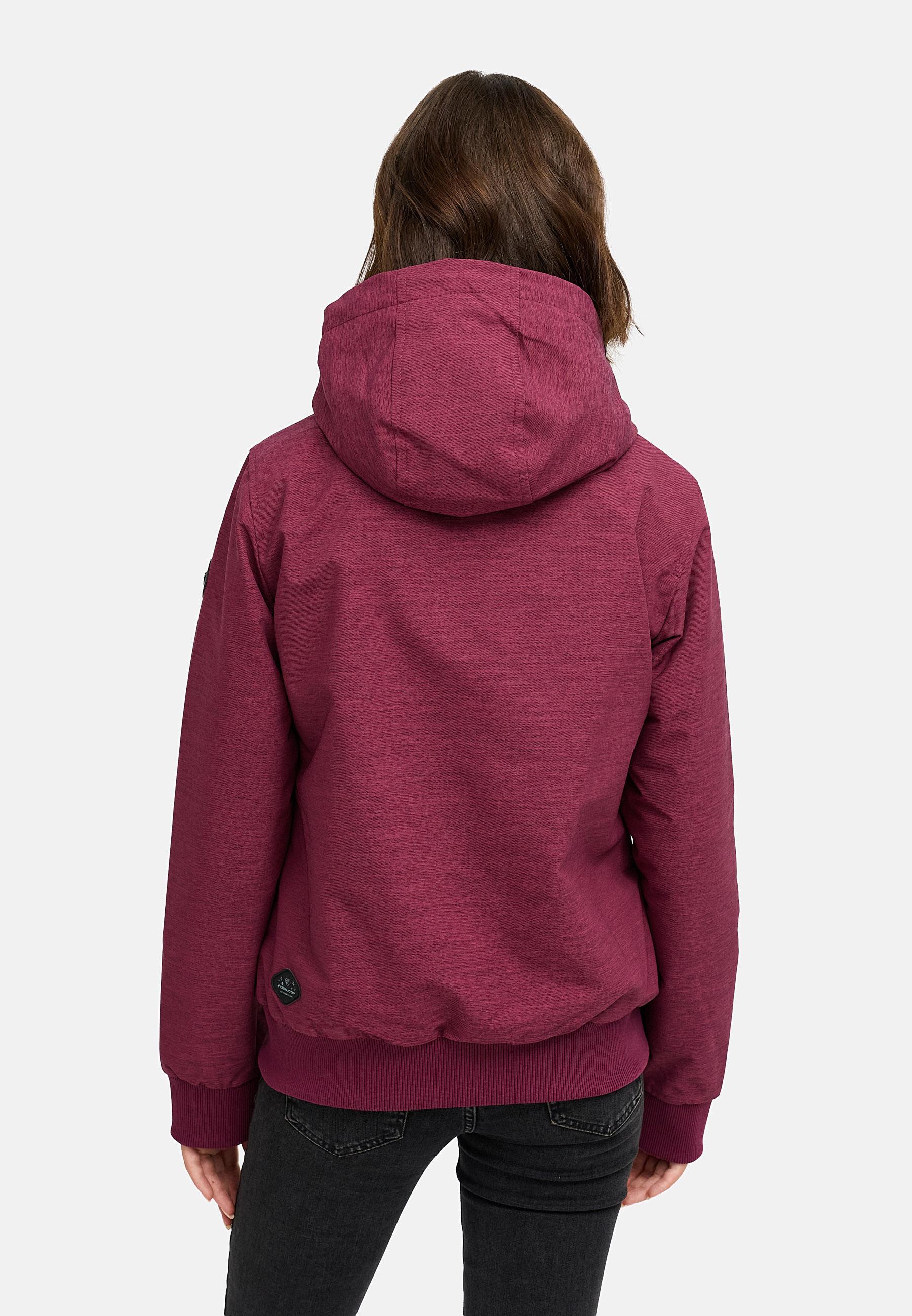 Wasserdichte Winterjacke mit Kapuze "Nuggie Melange" Wine25