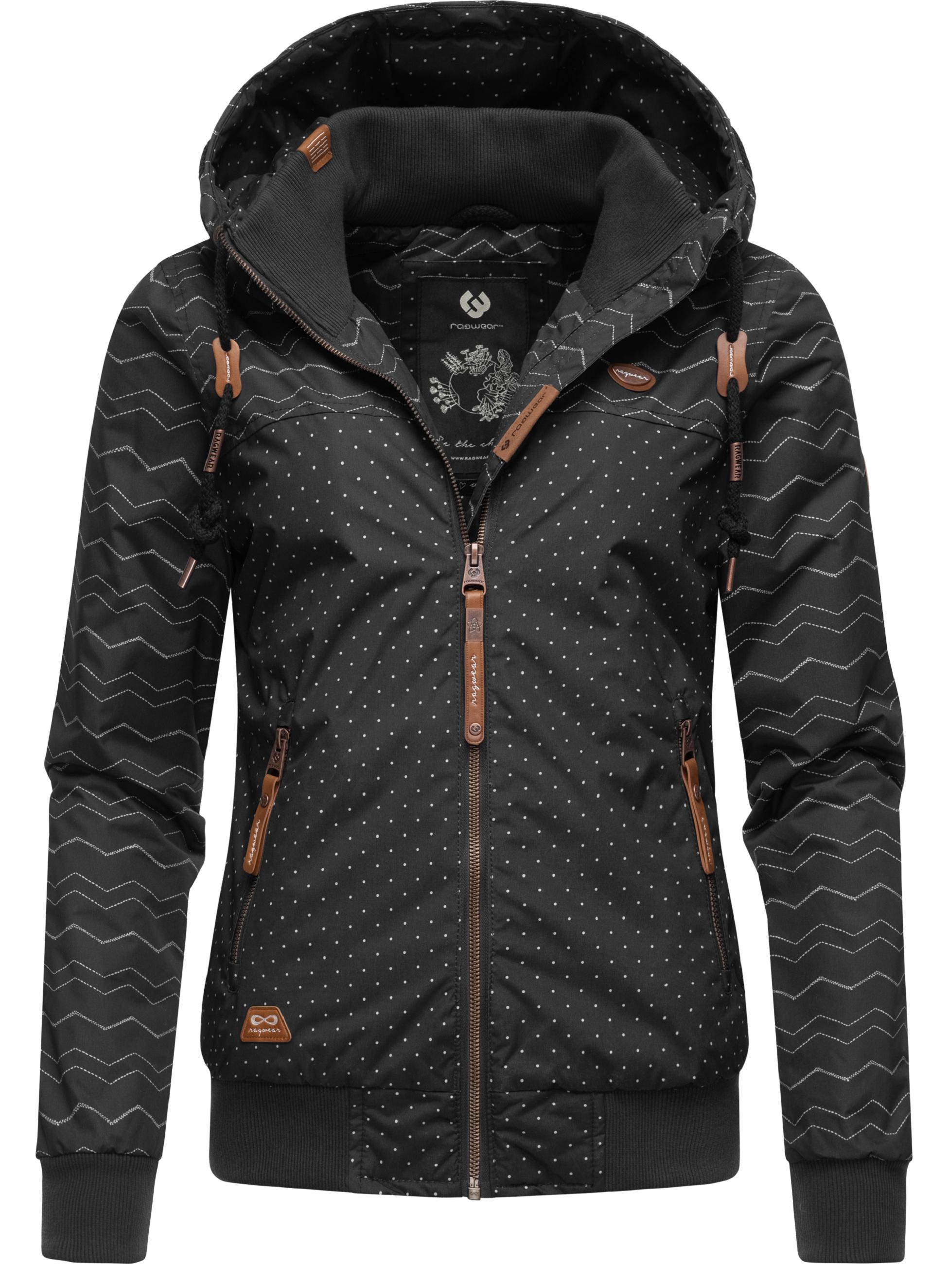 Winterjacke mit Kapuze "Nuggie Zig Zag Intl." Black22