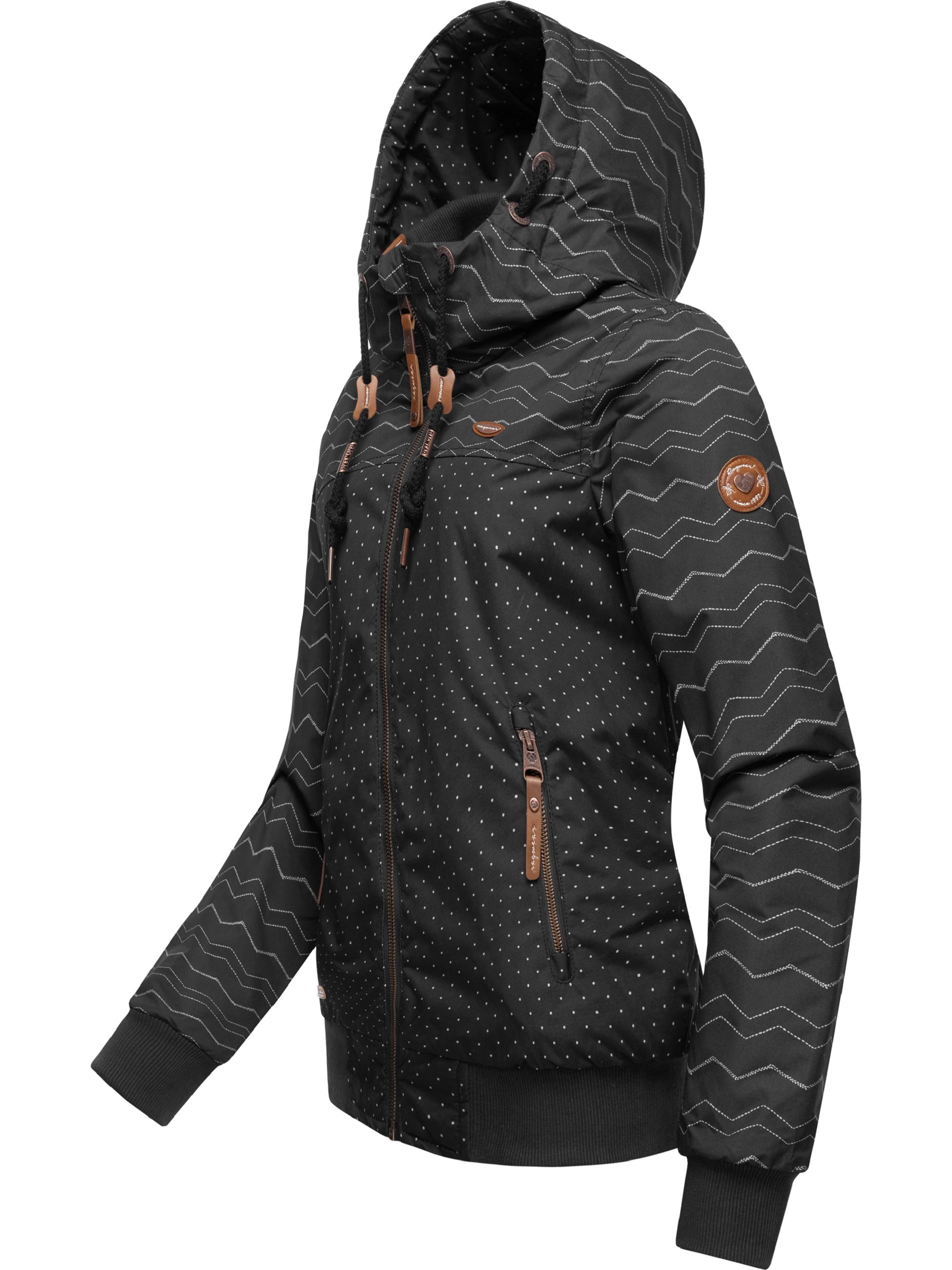 Winterjacke mit Kapuze "Nuggie Zig Zag Intl." Black22