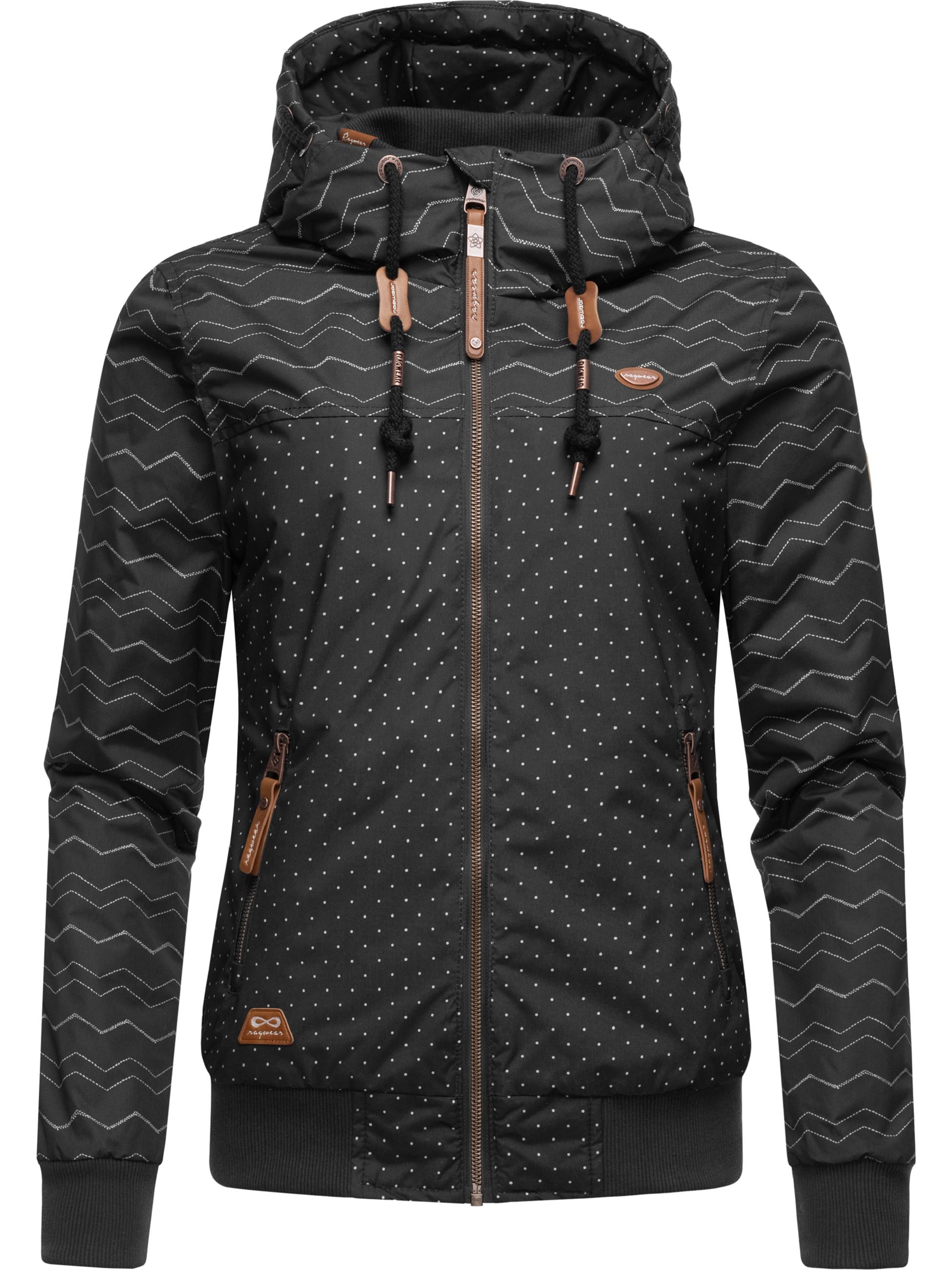 Winterjacke mit Kapuze "Nuggie Zig Zag Intl." Black22