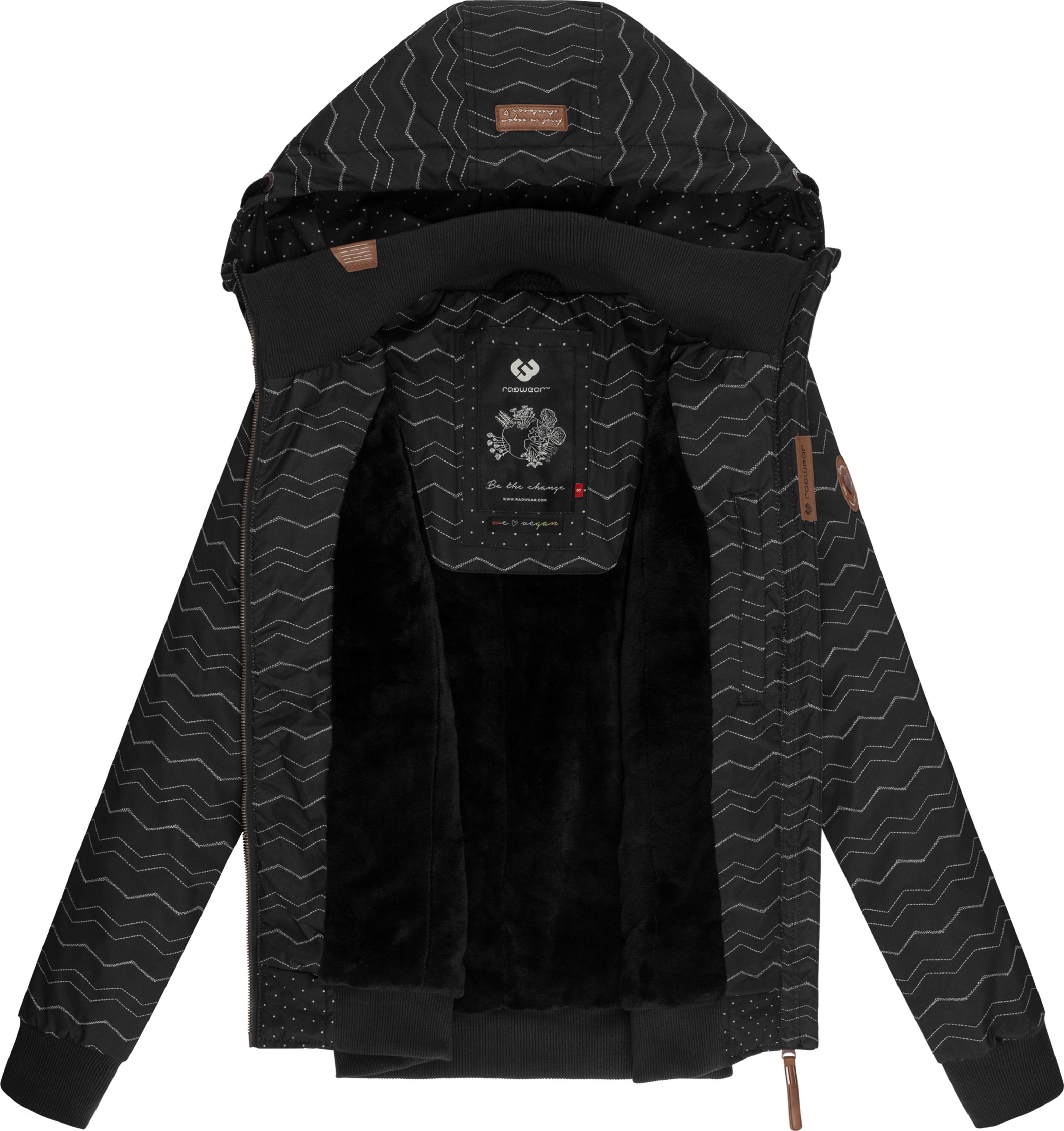 Winterjacke mit Kapuze "Nuggie Zig Zag Intl." Black22