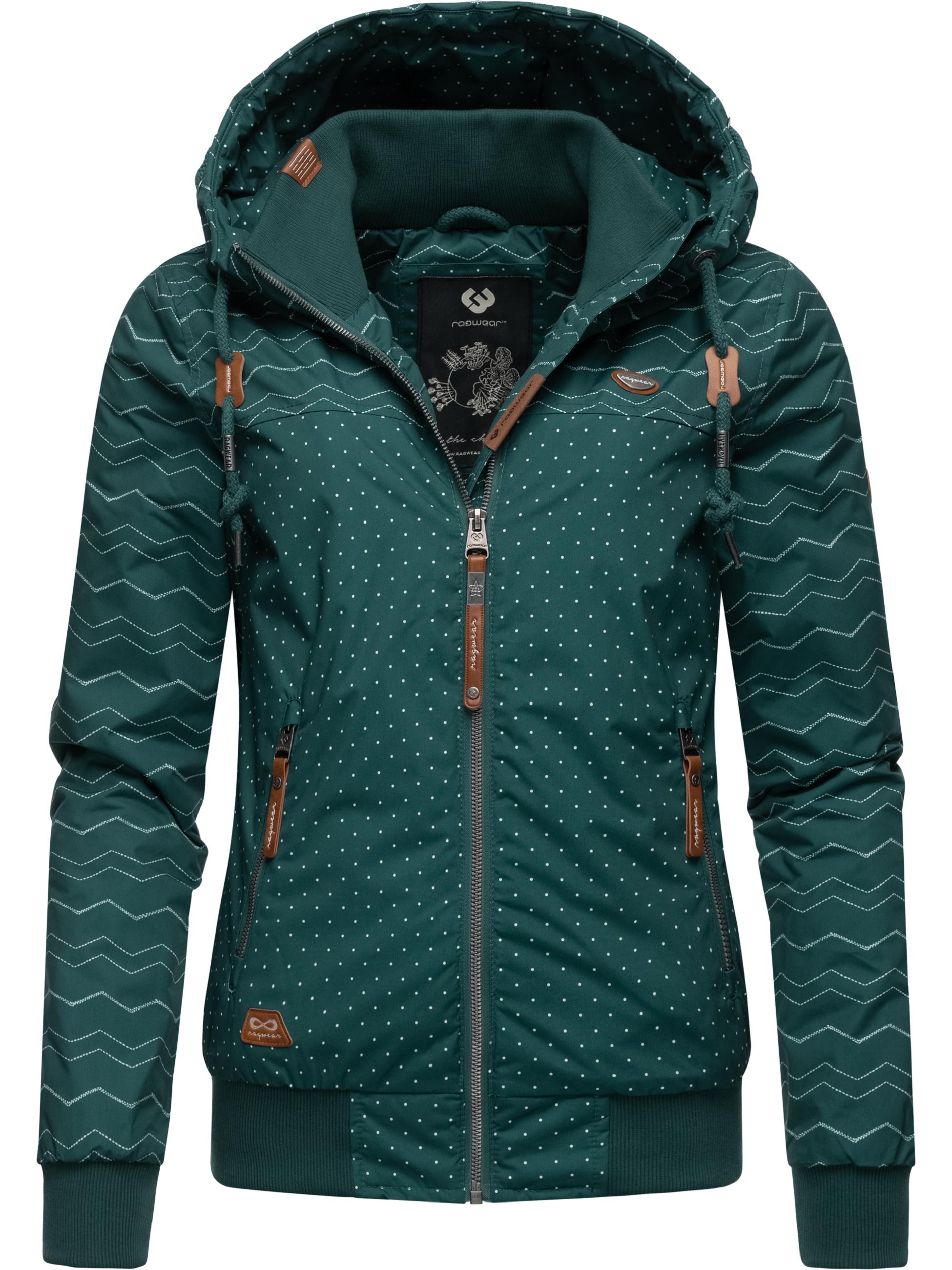 wasserdichte Winterjacke mit Kapuze "Nuggie Zig Zag Intl." Dark Green22