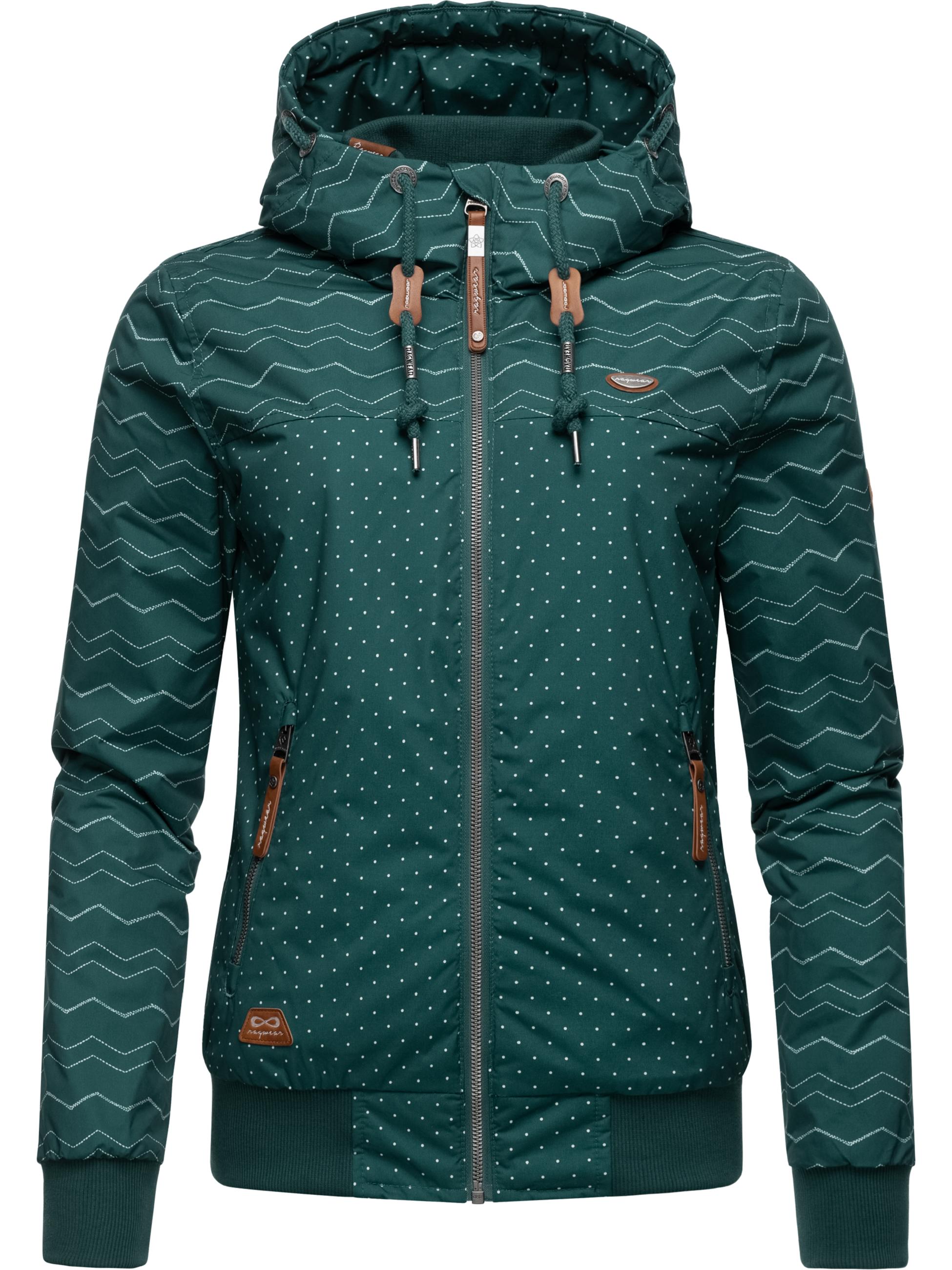 wasserdichte Winterjacke mit Kapuze "Nuggie Zig Zag Intl." Dark Green22