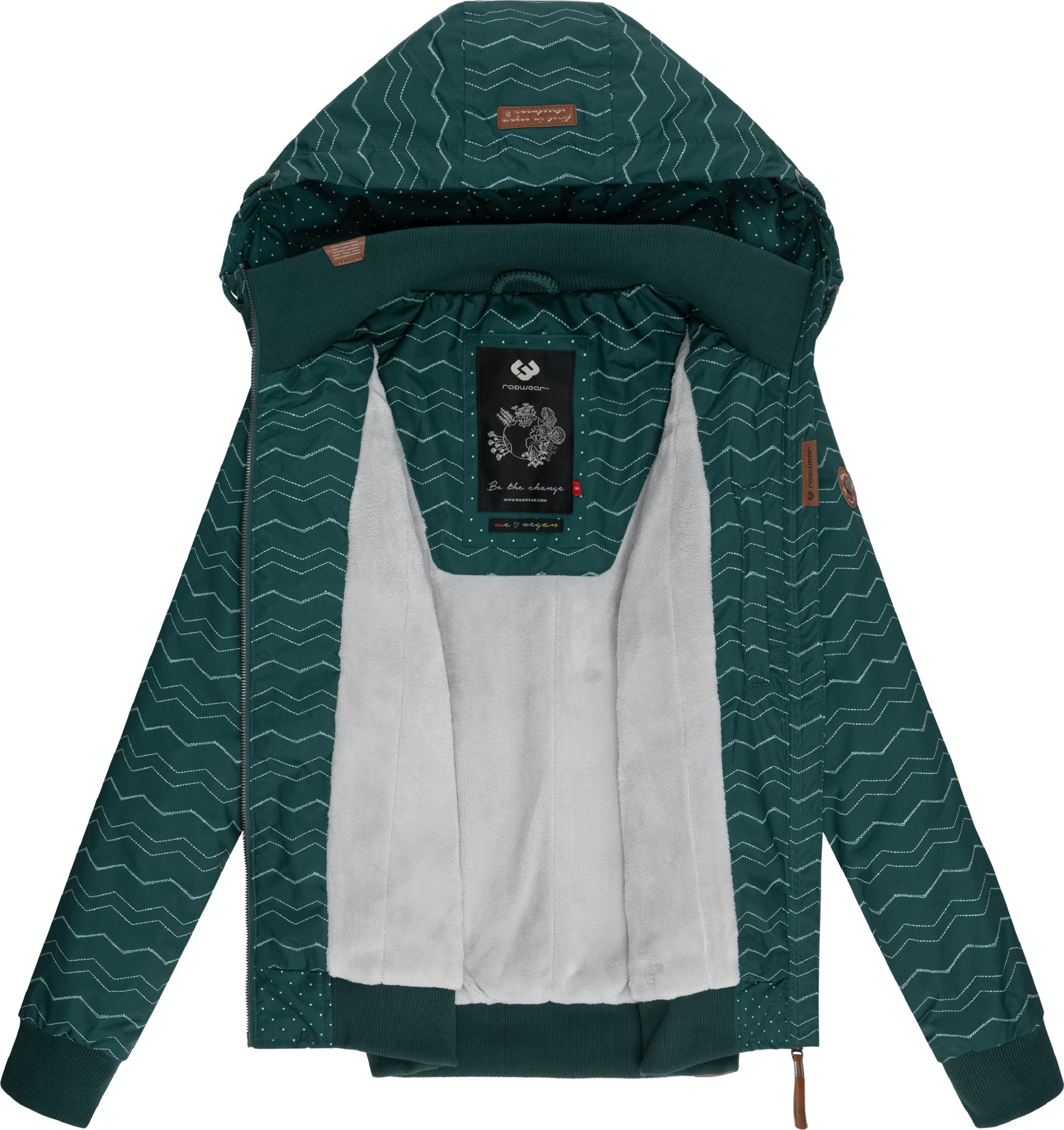 Winterjacke mit Kapuze "Nuggie Zig Zag Intl." Dark Green22