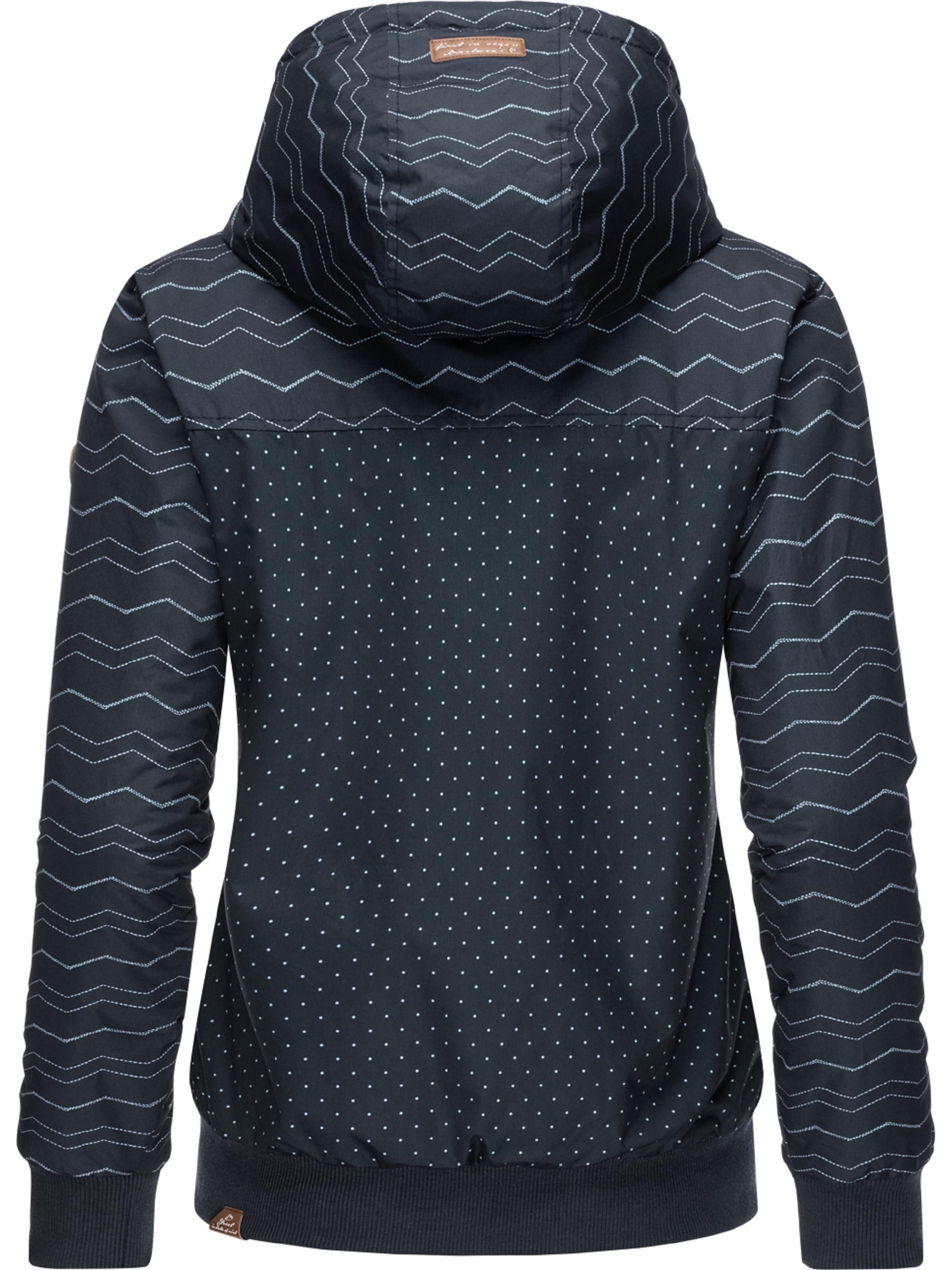 wasserdichte Winterjacke mit Kapuze "Nuggie Zig Zag Intl." Navy