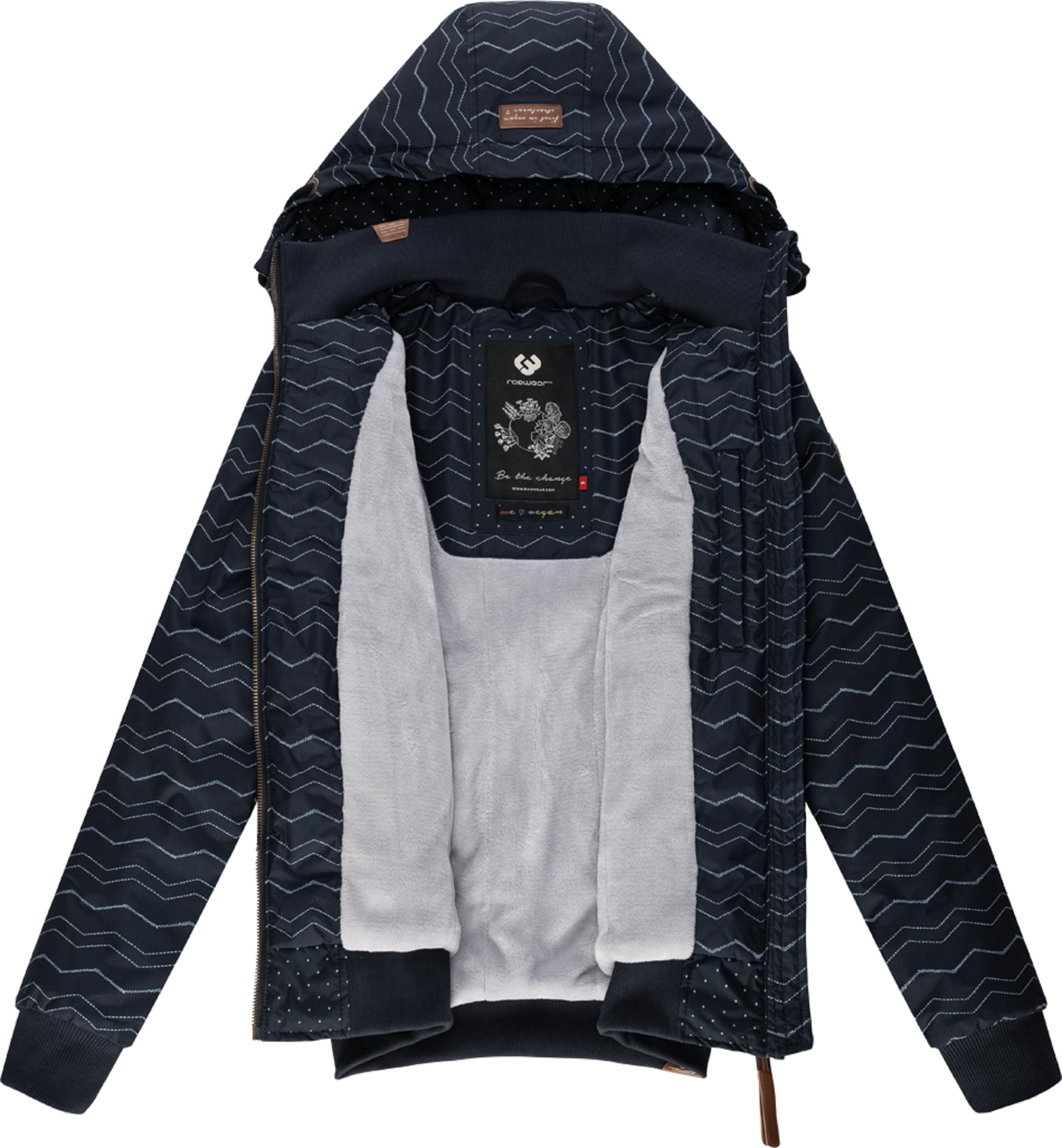 wasserdichte Winterjacke mit Kapuze "Nuggie Zig Zag Intl." Navy