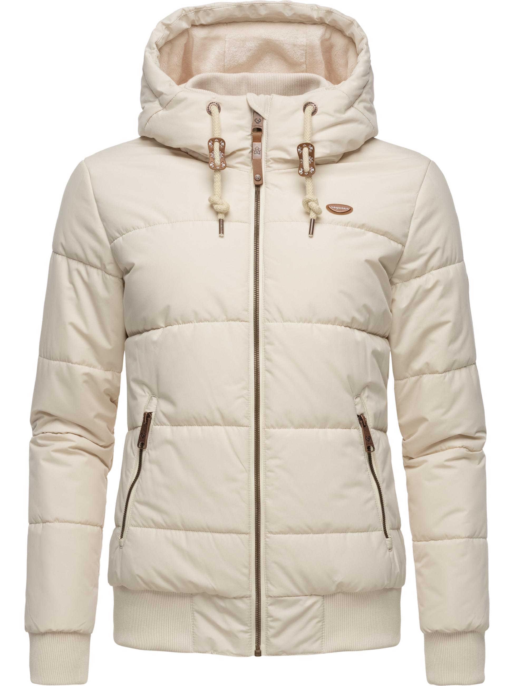 Steppjacke wasserdicht mit Kapuze "Nuggys Solid" Beige