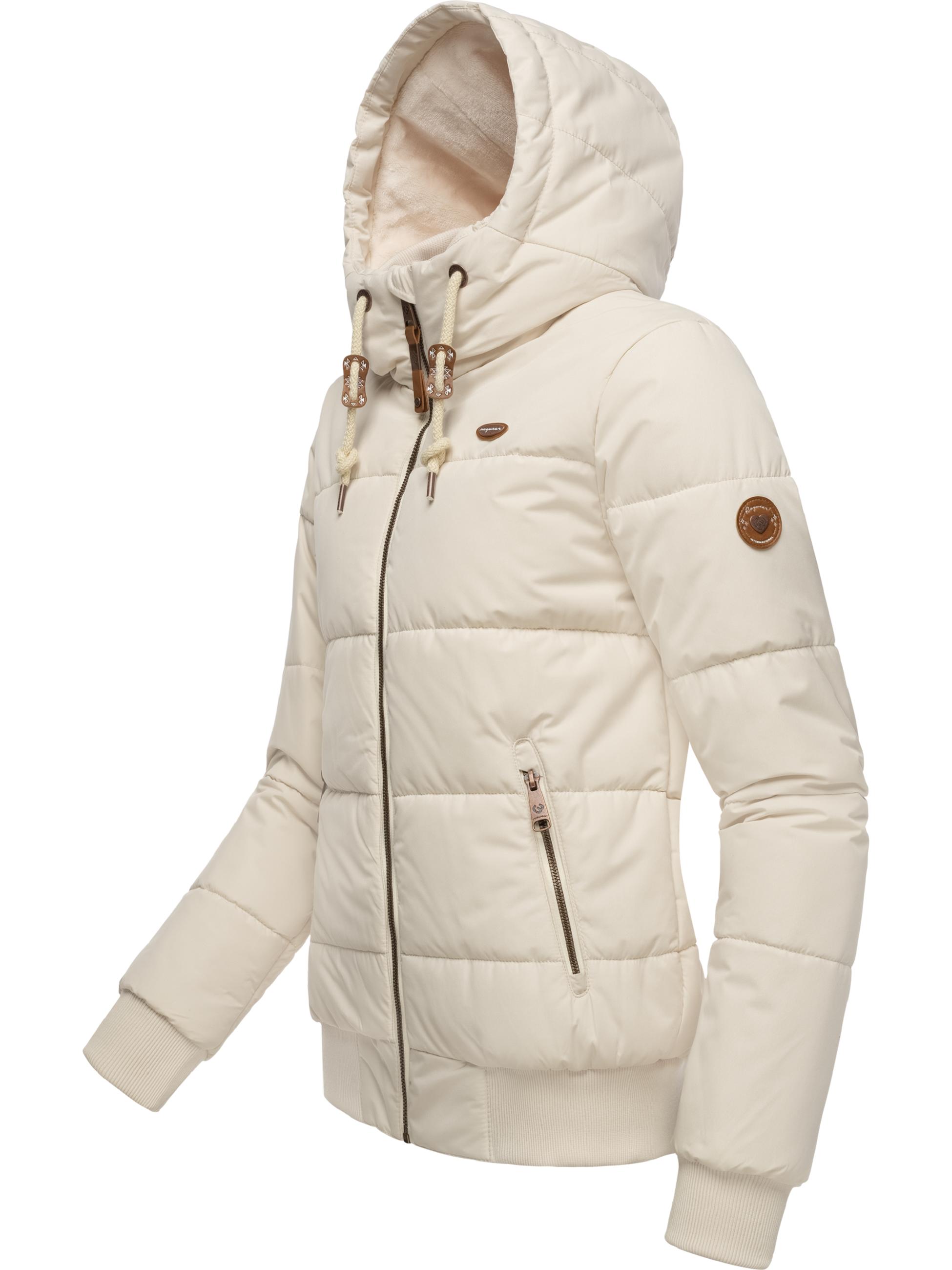 Steppjacke wasserdicht mit Kapuze "Nuggys Solid" Beige