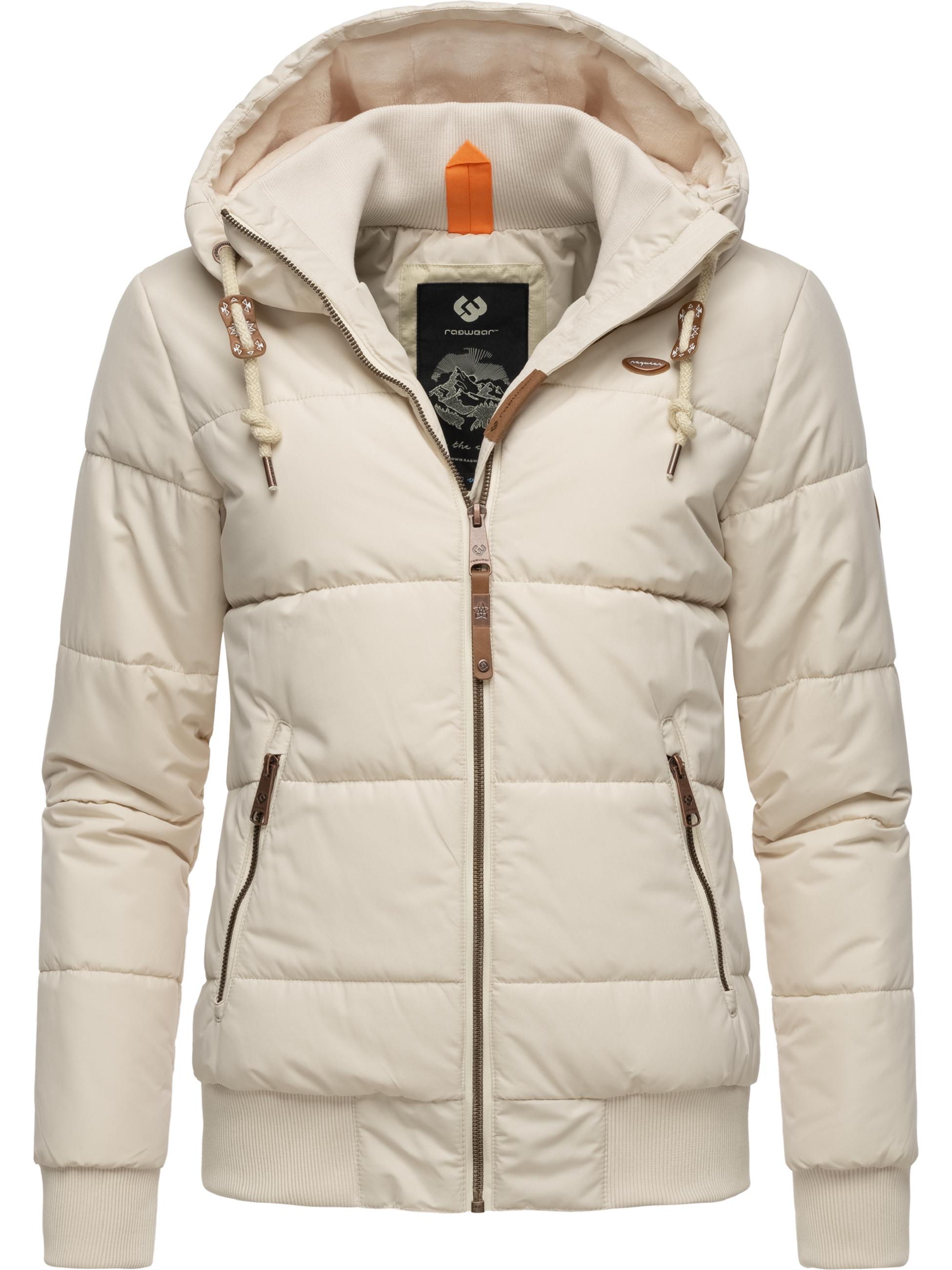 Steppjacke wasserdicht mit Kapuze "Nuggys Solid" Beige