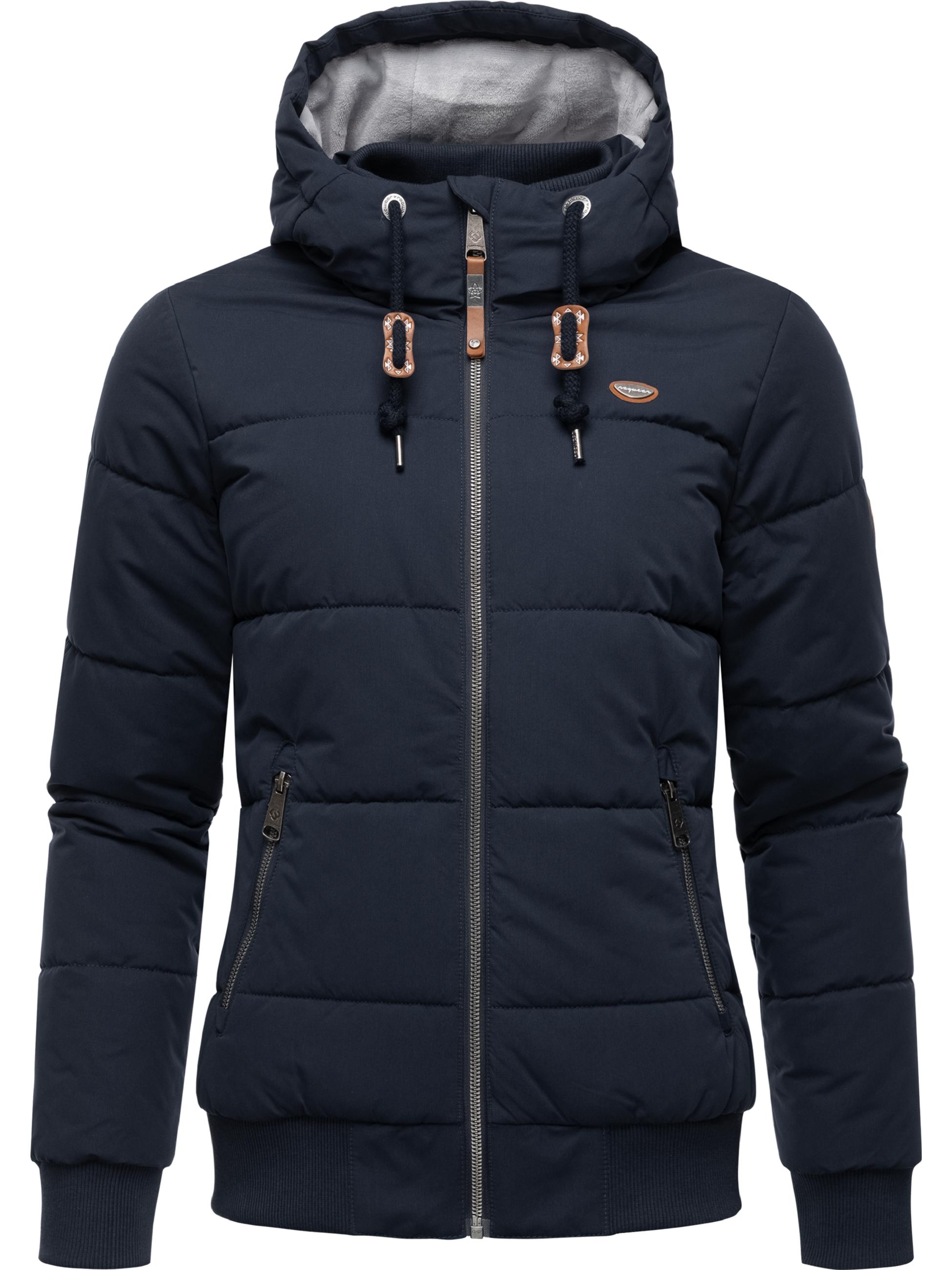 Steppjacke wasserdicht mit Kapuze "Nuggys Solid" Navy