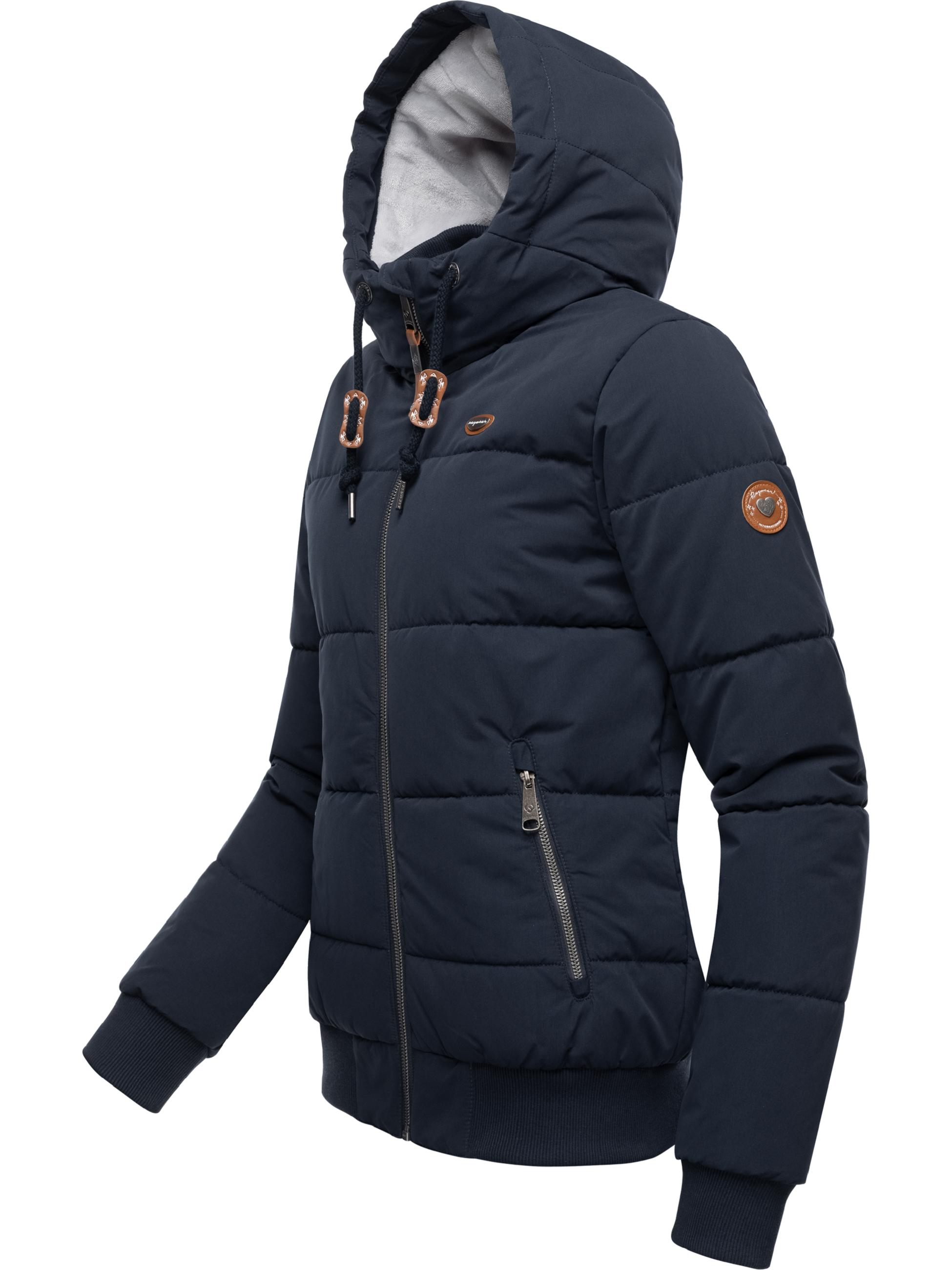 Steppjacke wasserdicht mit Kapuze "Nuggys Solid" Navy