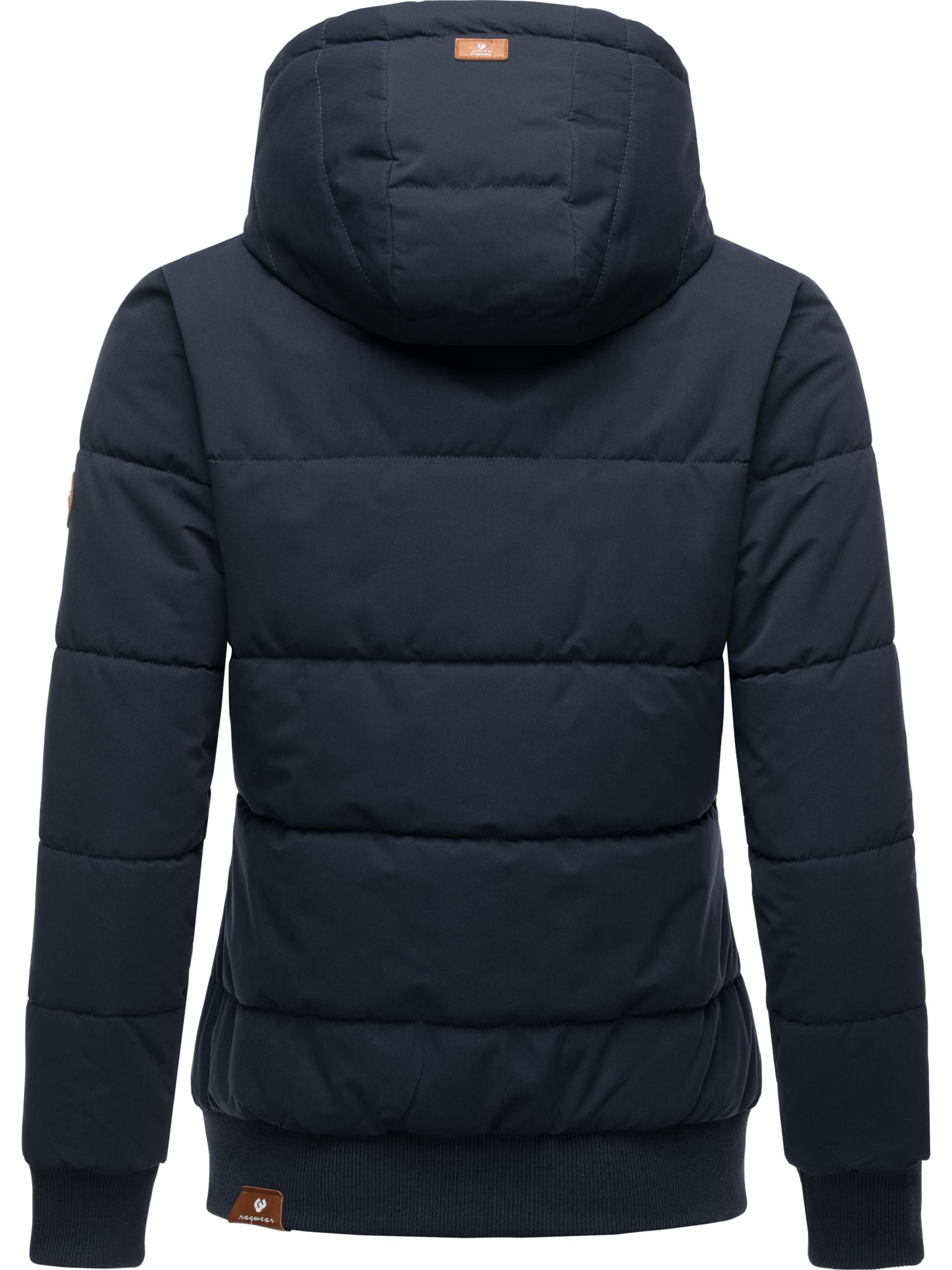 Steppjacke wasserdicht mit Kapuze "Nuggys Solid" Navy