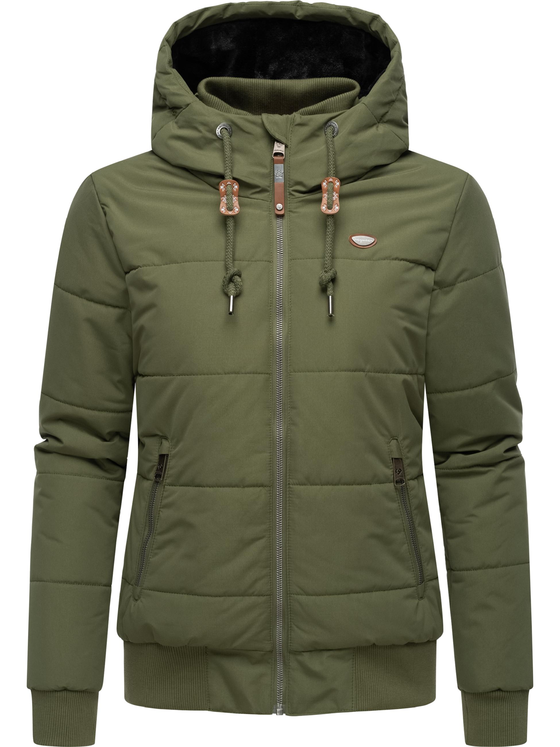 Steppjacke wasserdicht mit Kapuze "Nuggys Solid" Olive24