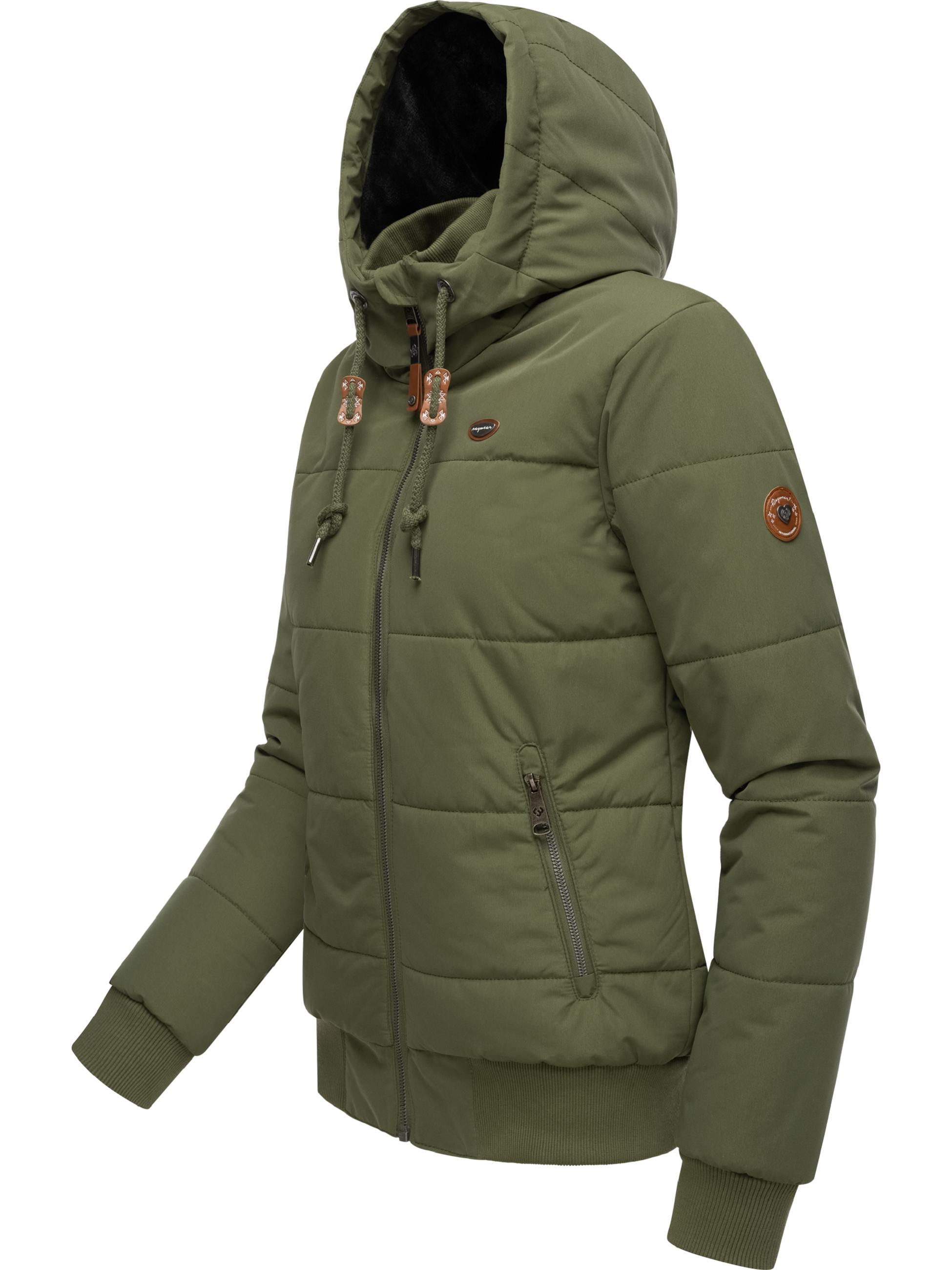 Steppjacke wasserdicht mit Kapuze "Nuggys Solid" Olive24