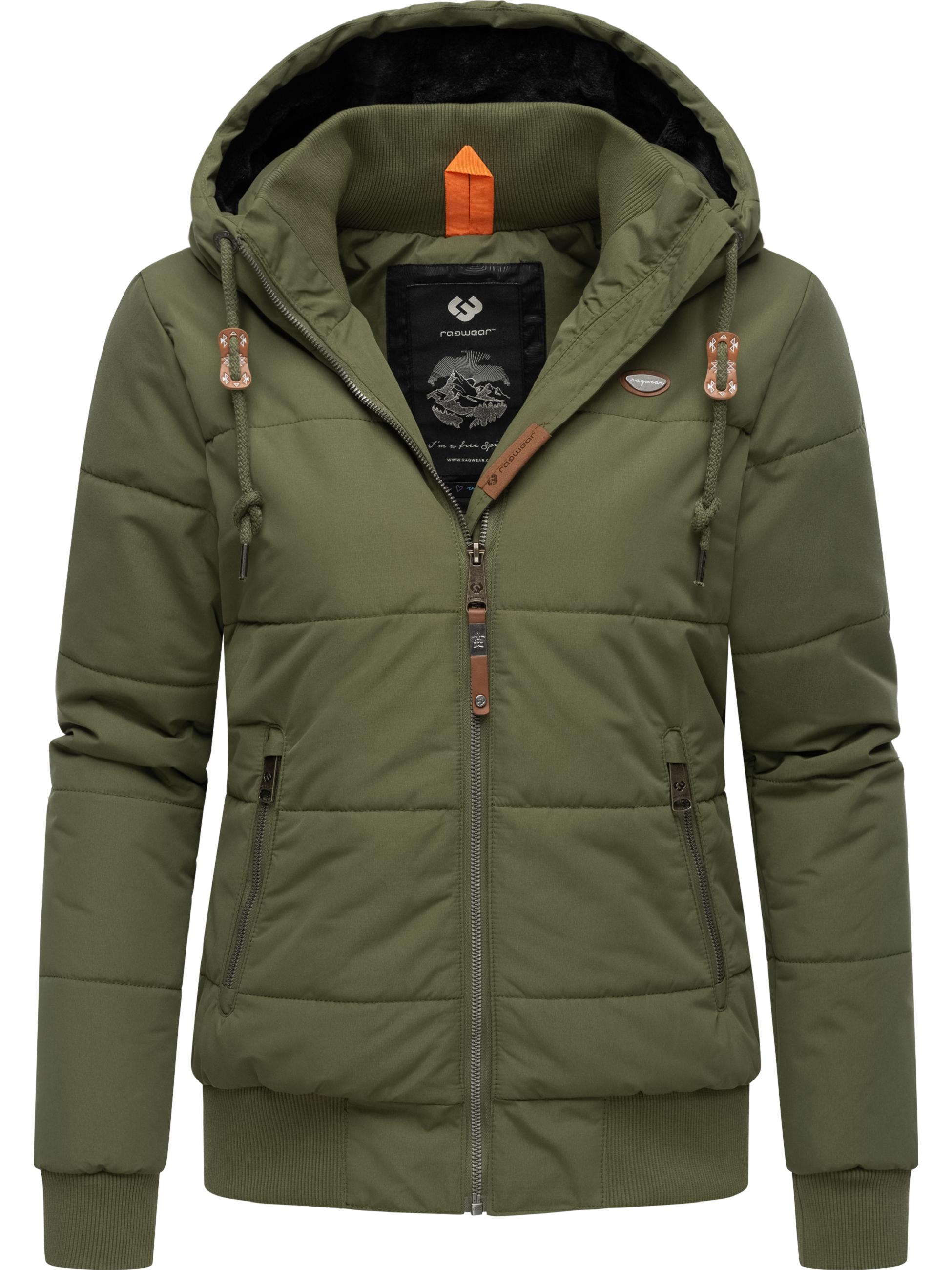 Steppjacke wasserdicht mit Kapuze "Nuggys Solid" Olive24