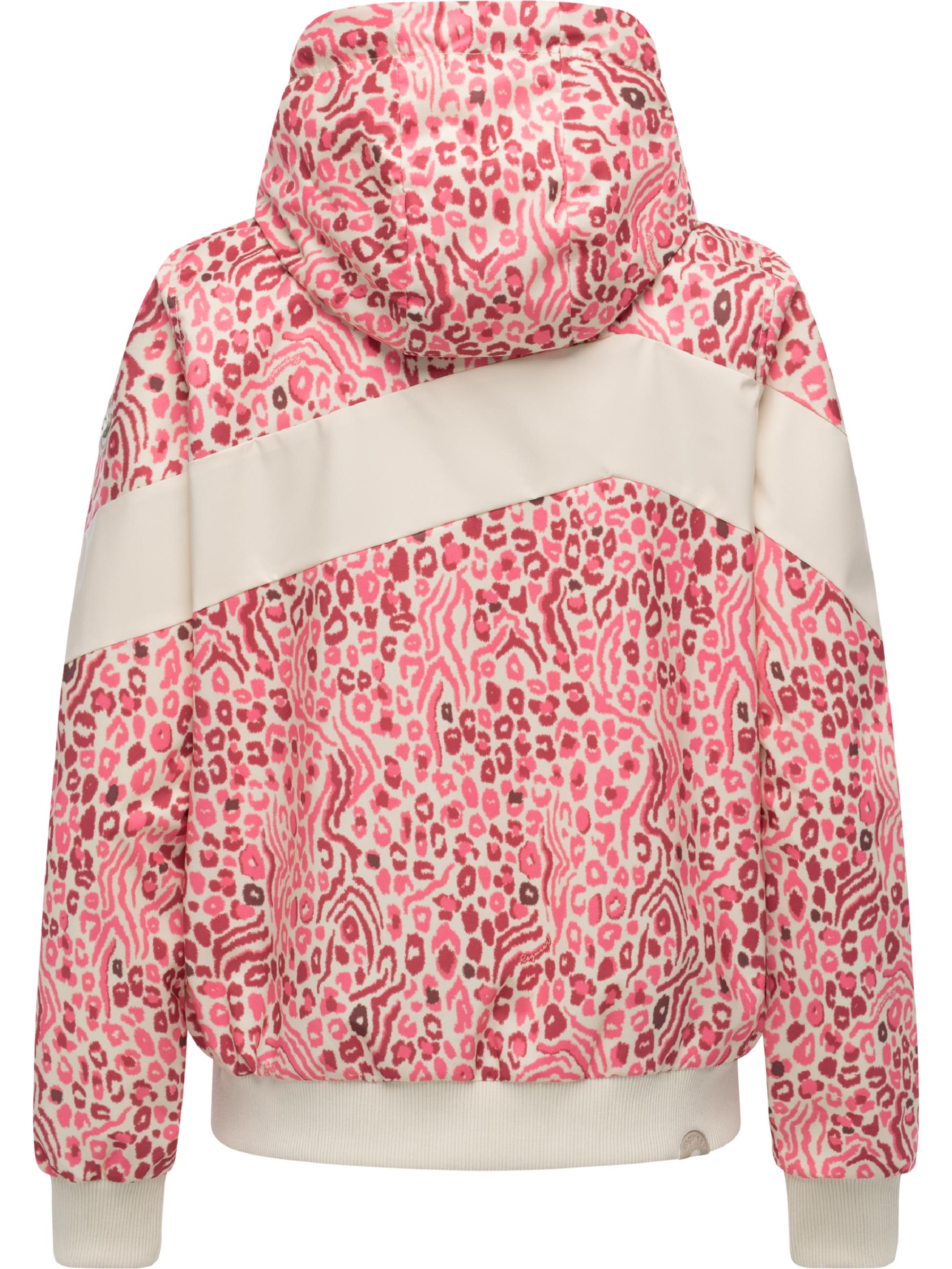 Wasserdichte Übergangsjacke mit Animalprint "Oggie Block Leo" Pink