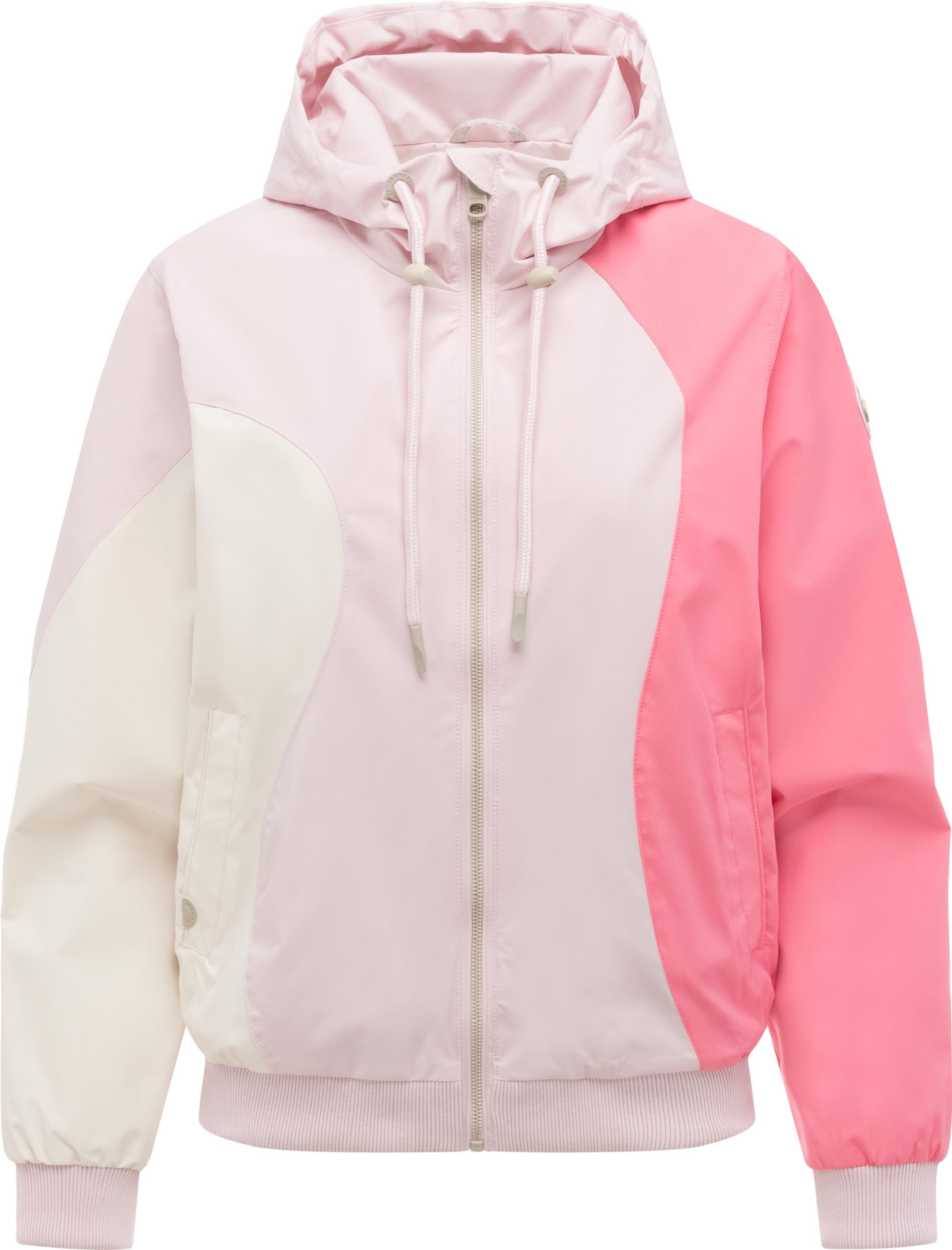 Wasserdichte Bomberjacke mit Kapuze "Oggie Block" Marshmallow