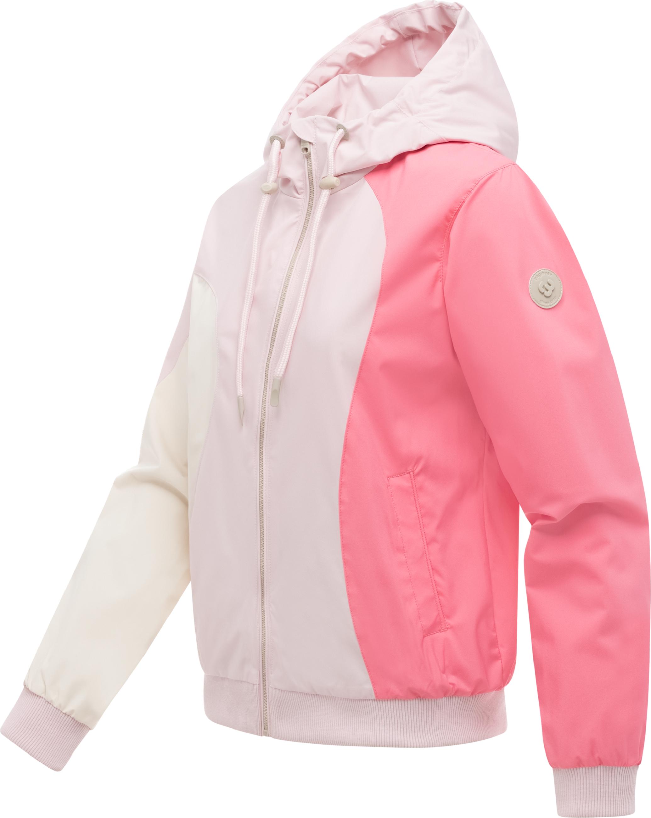 Wasserdichte Bomberjacke mit Kapuze "Oggie Block" Marshmallow