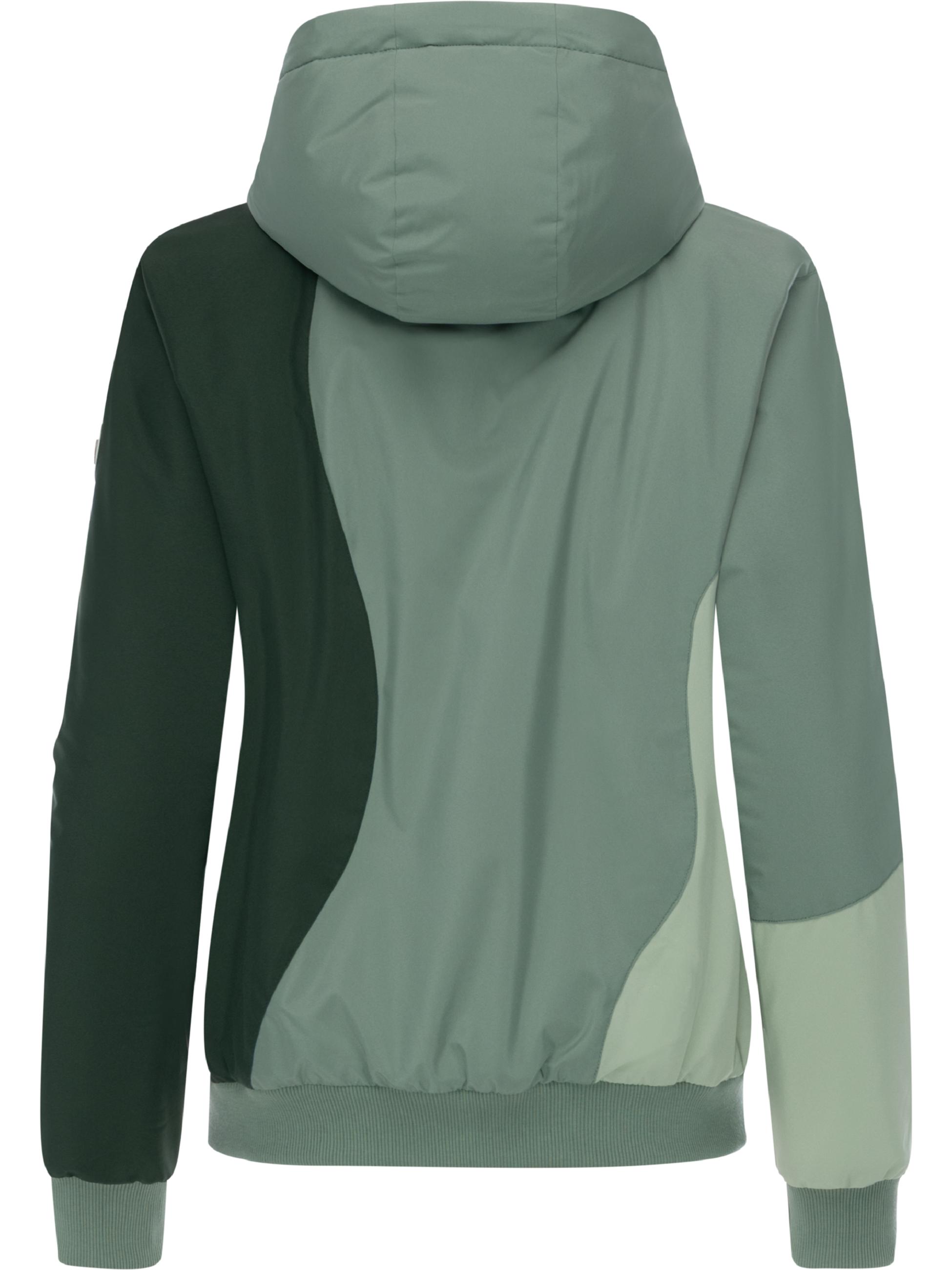 Wasserdichte Bomberjacke mit Kapuze "Oggie Block Warm" Dusty Green