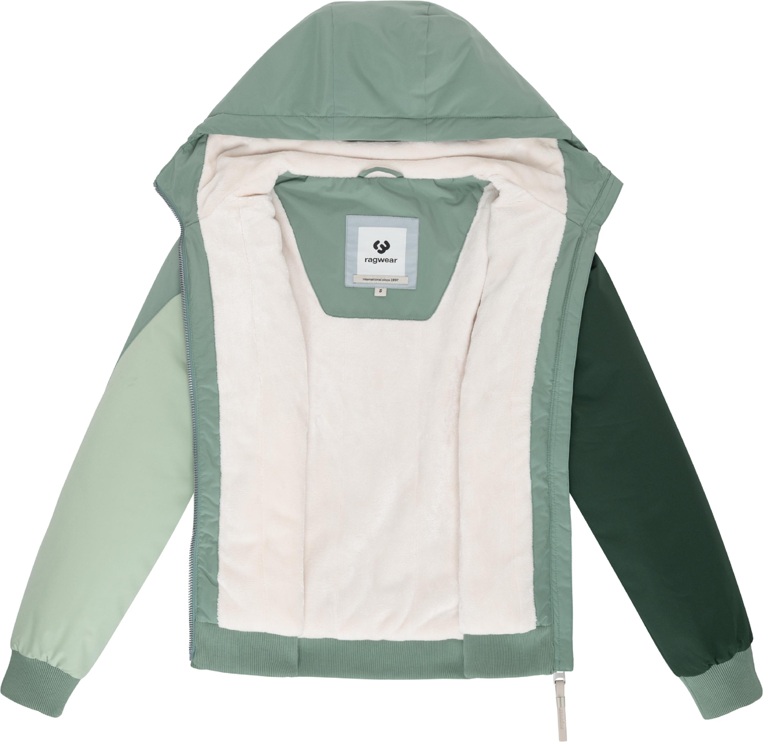 Wasserdichte Bomberjacke mit Kapuze "Oggie Block Warm" Dusty Green