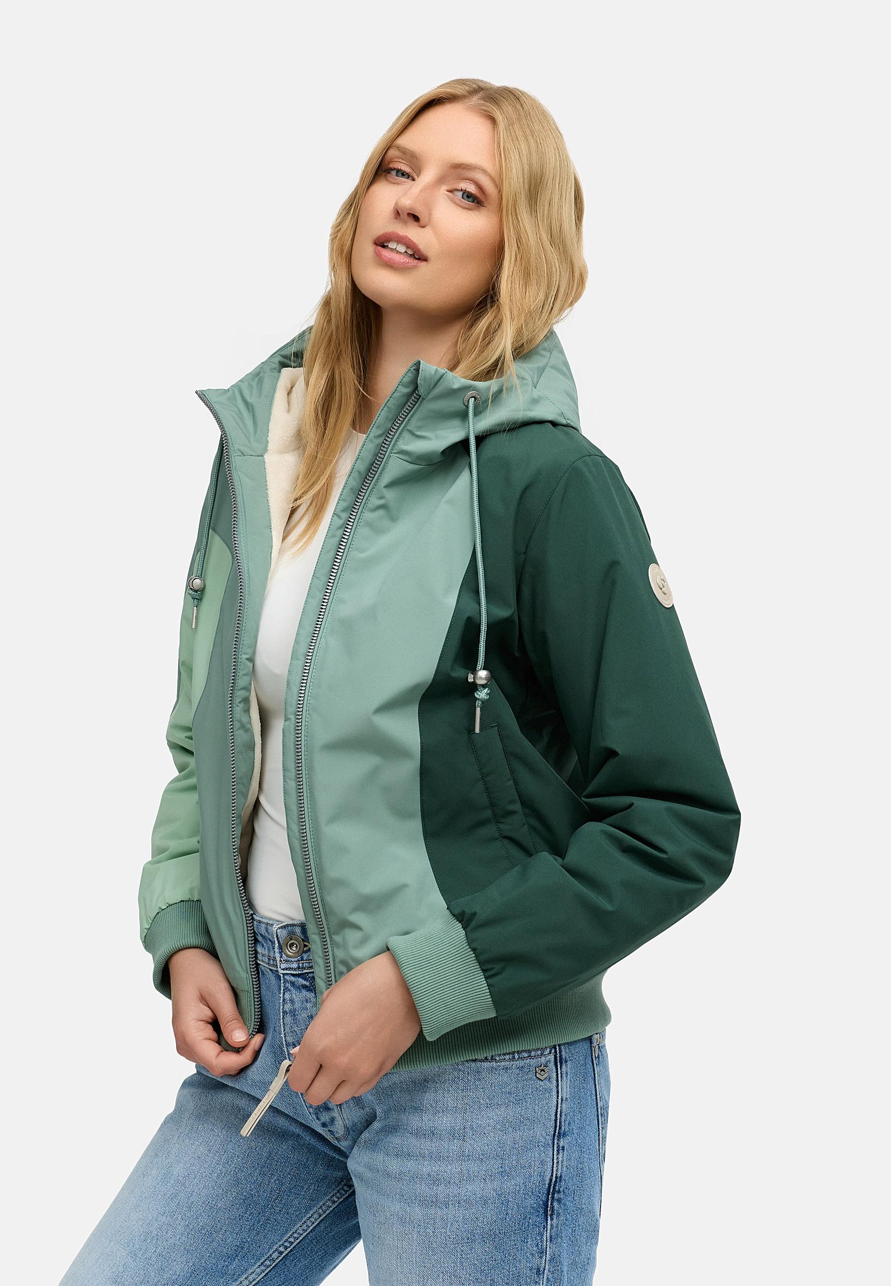 Wasserdichte Winterjacke mit Kapuze "Oggie Block Warm" Dusty Green