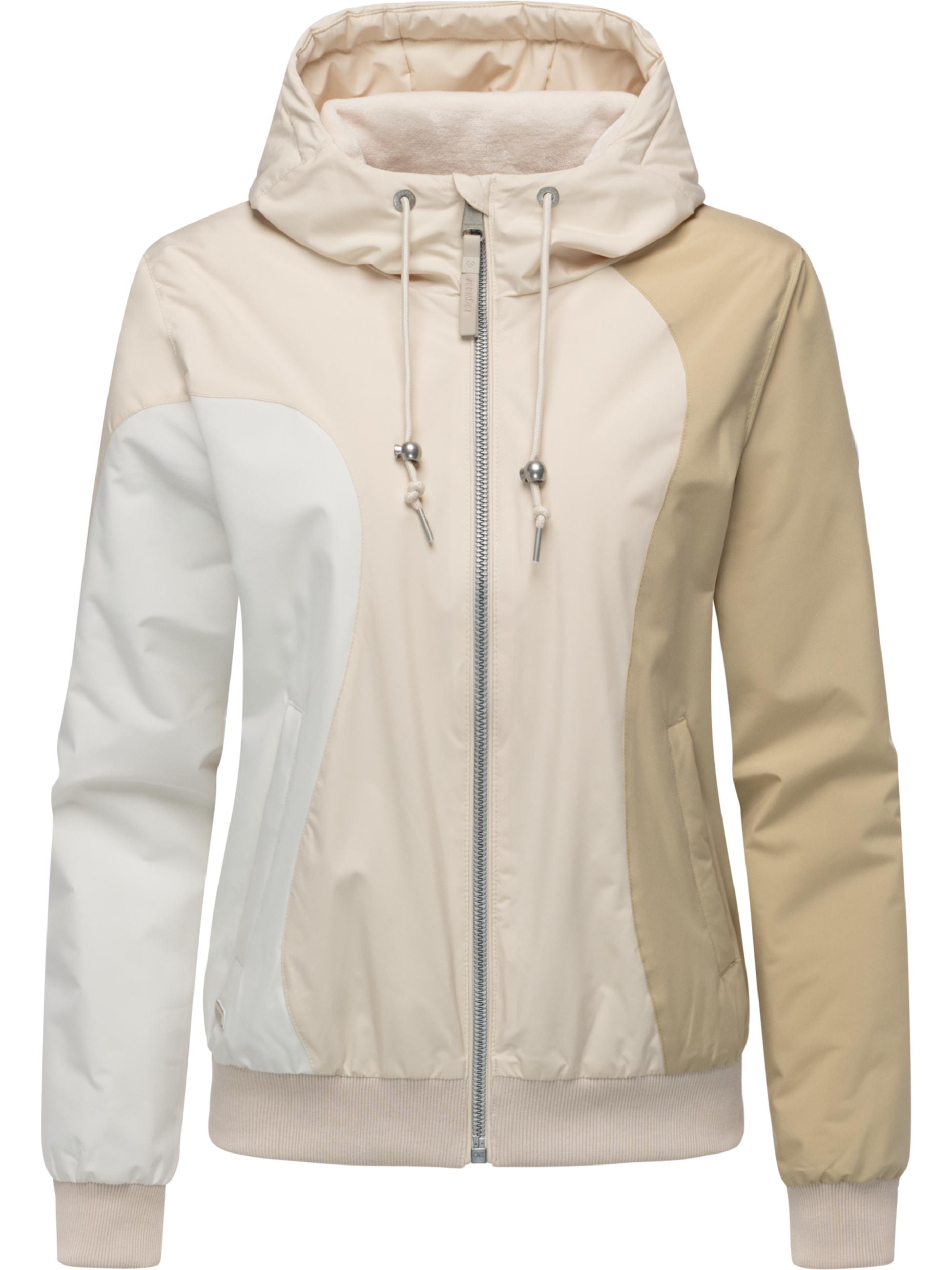Wasserdichte Bomberjacke mit Kapuze Oggie Block Warm YOUMODO Ecru